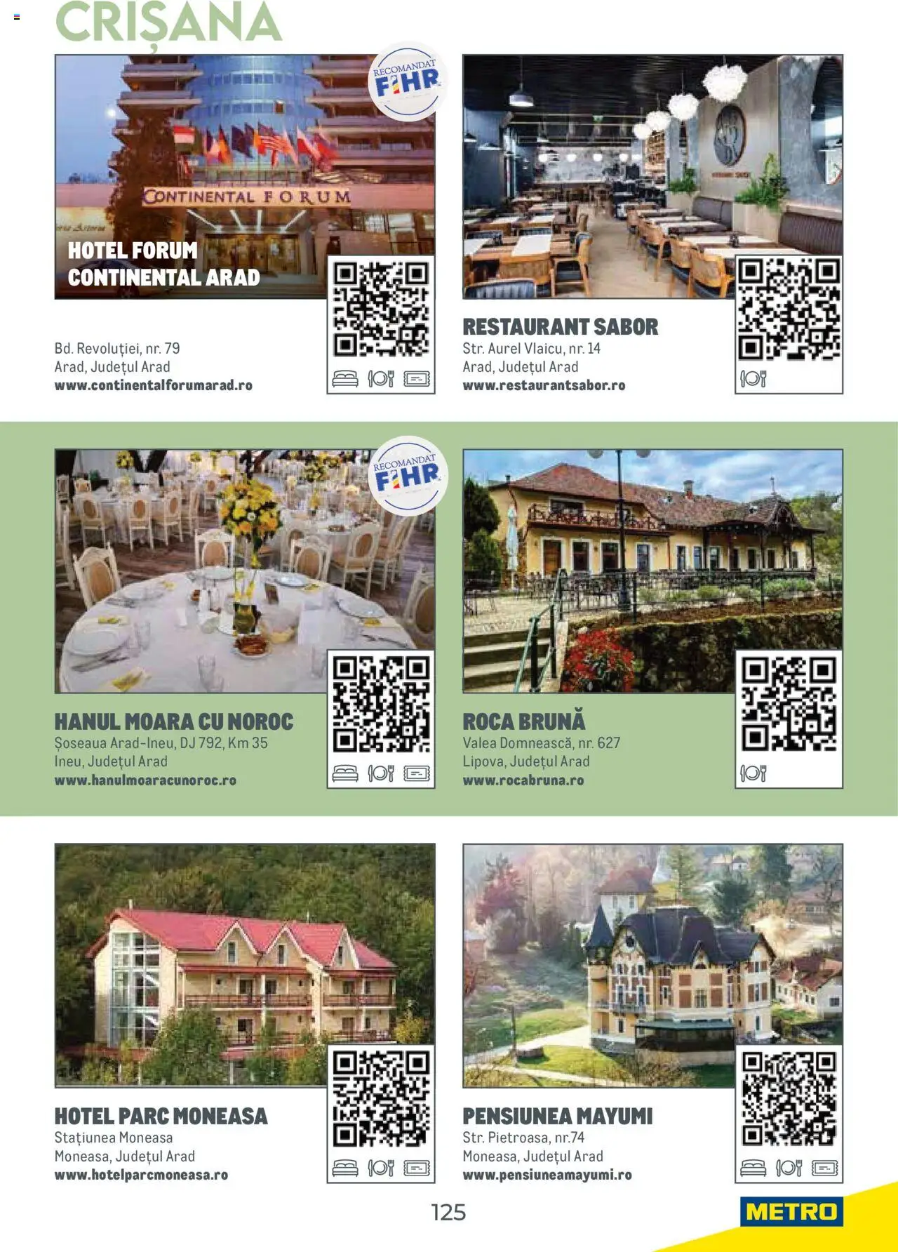 Metro catalog - Ghid de călătorie România – valabil de la 01.08.2025 | Pagină: 125