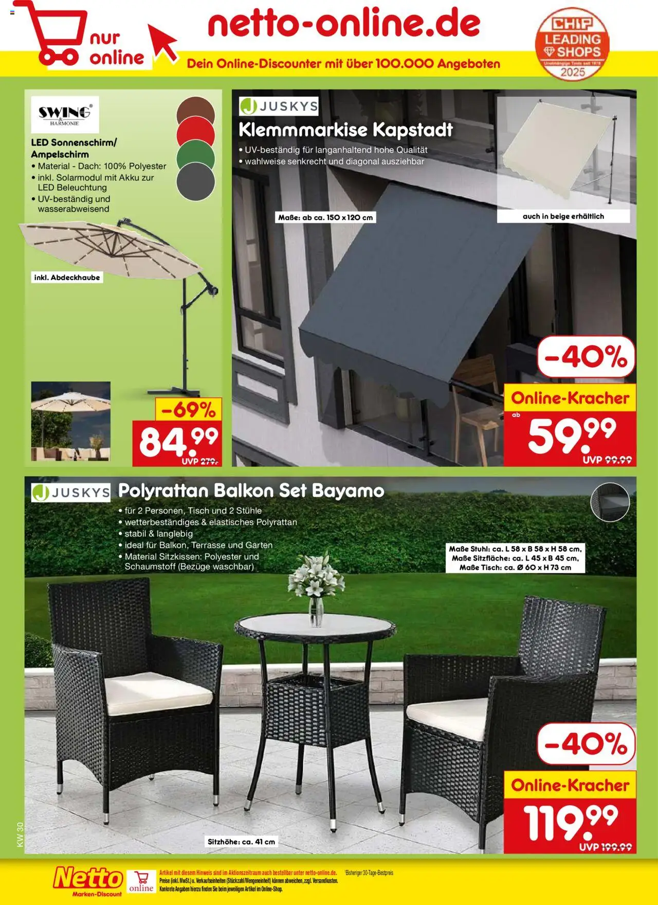 Netto Marken-Discount Prospekt 	 - gültig ab dem 21.07.2025 | Seite: 60 | Produkte: Tisch, Stuhl
