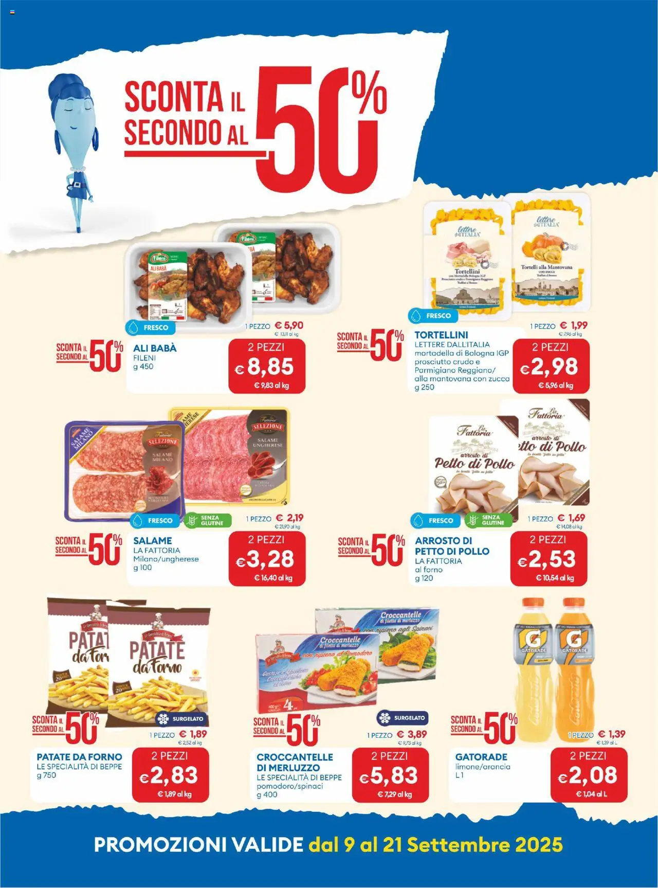 Volantino MD Discount del 09.09.2025 | Pagina: 3 | Prodotti: Petto di Pollo, Mortadella, Tortelli, Parmigiano