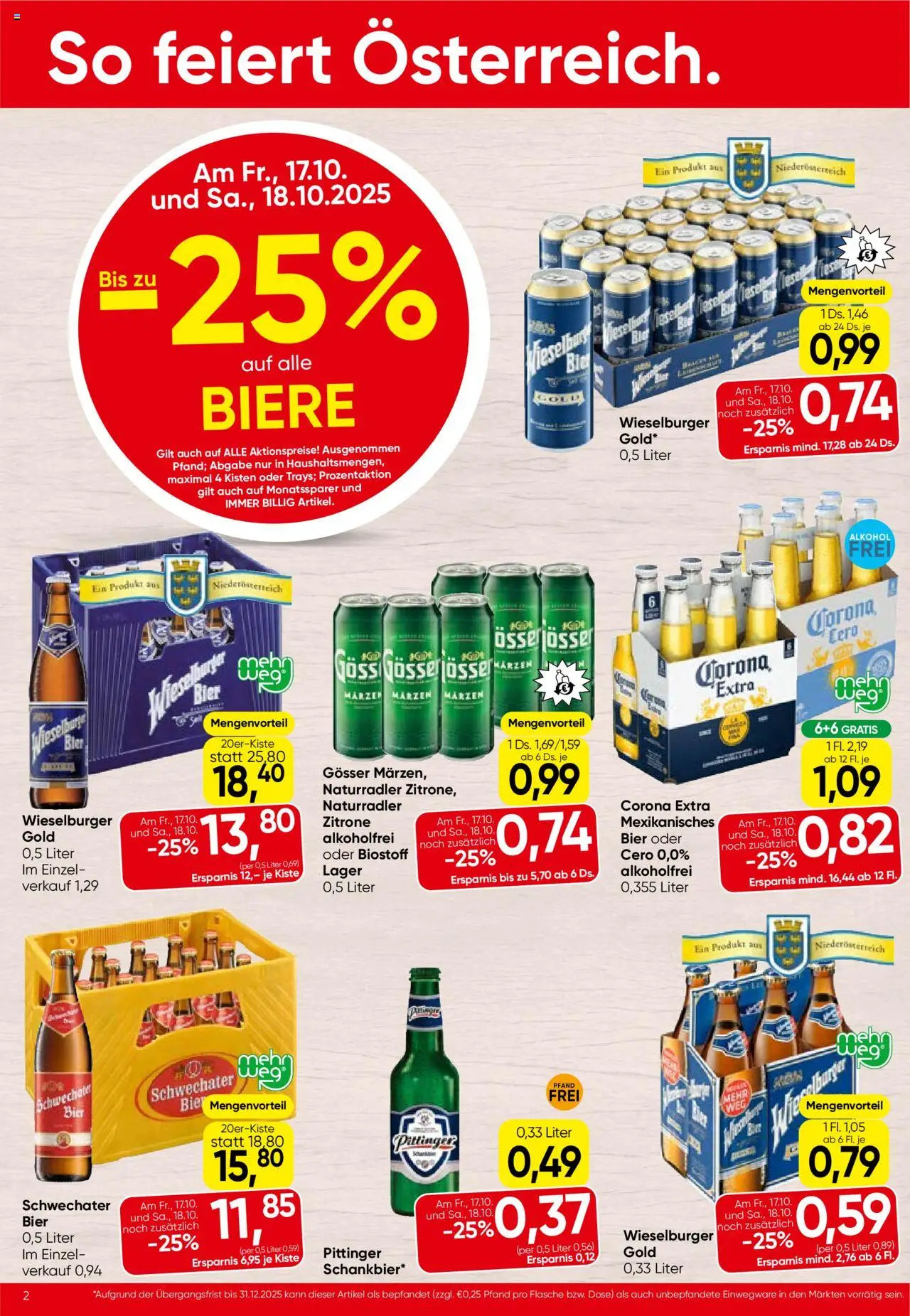 Spar Flugblatt - Burgenland gültig ab 16.10.2025 | Seite: 2 | Produkte: Zitrone, Bier