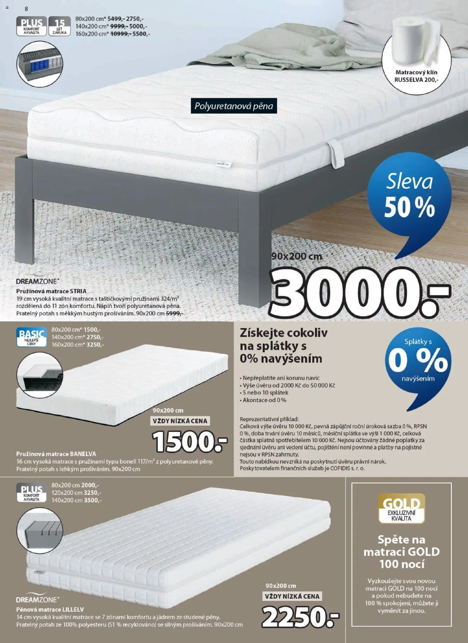 JYSK leták - Slevy od 22.04.2026 | Strana: 8 | Produkty: Matrace