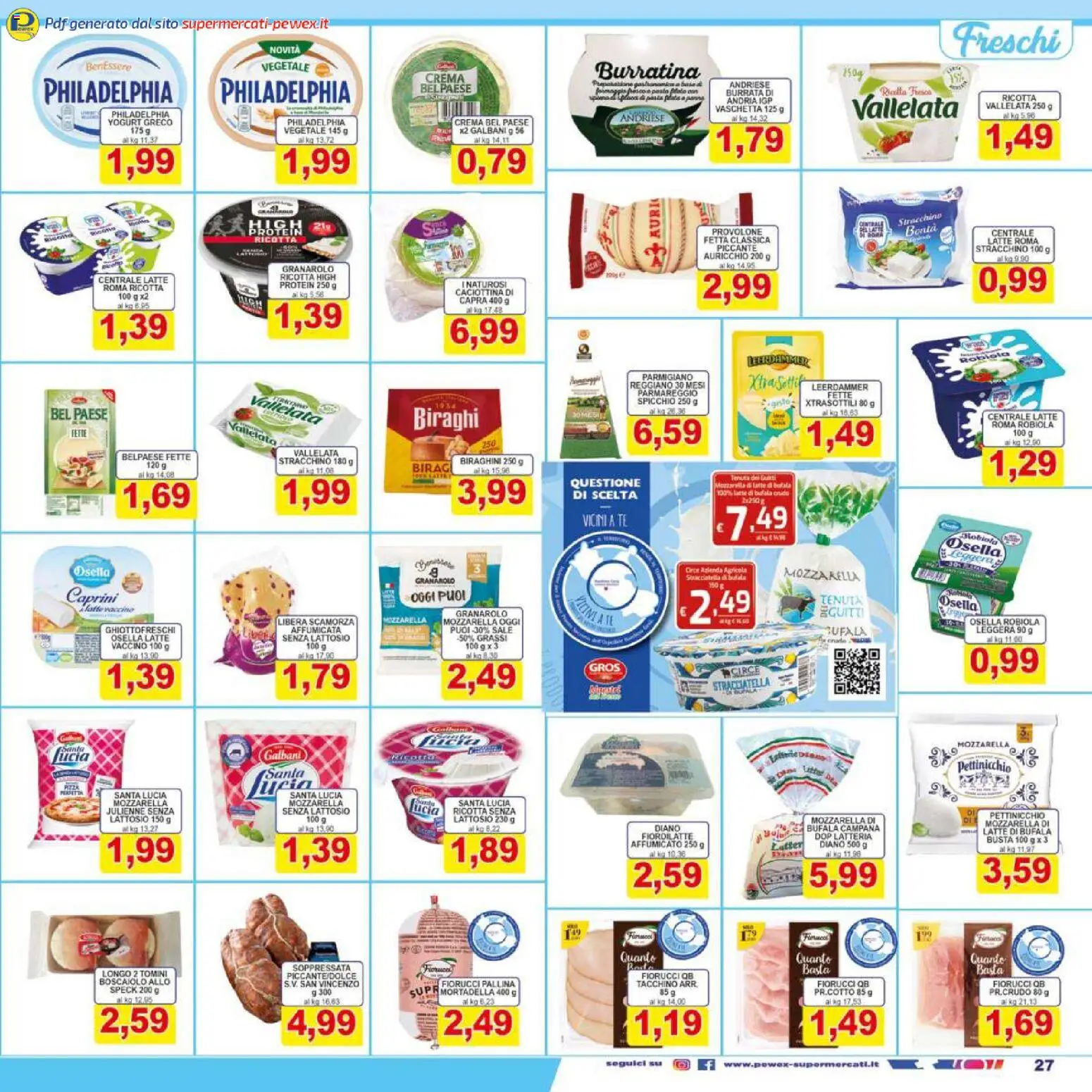 Volantino Pewex del 06.12.2025 | Pagina: 27 | Prodotti: Provolone, Yogurt, Tè, Pasta