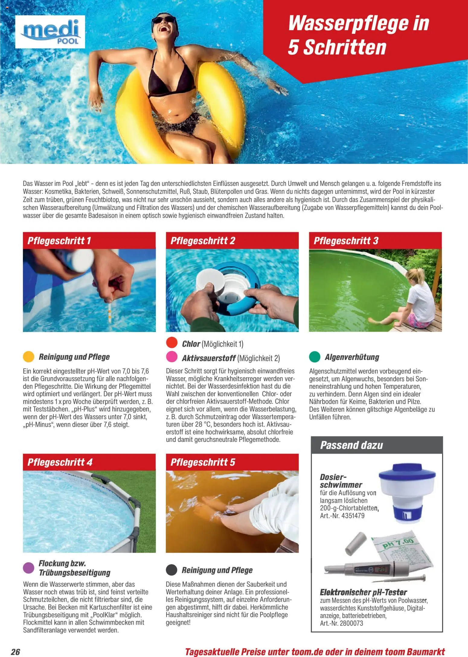 Toom Baumarkt - Pool, Sauna & Klima 2026 – gültig ab 14.03.2026 | Seite: 26 | Produkte: Wasser