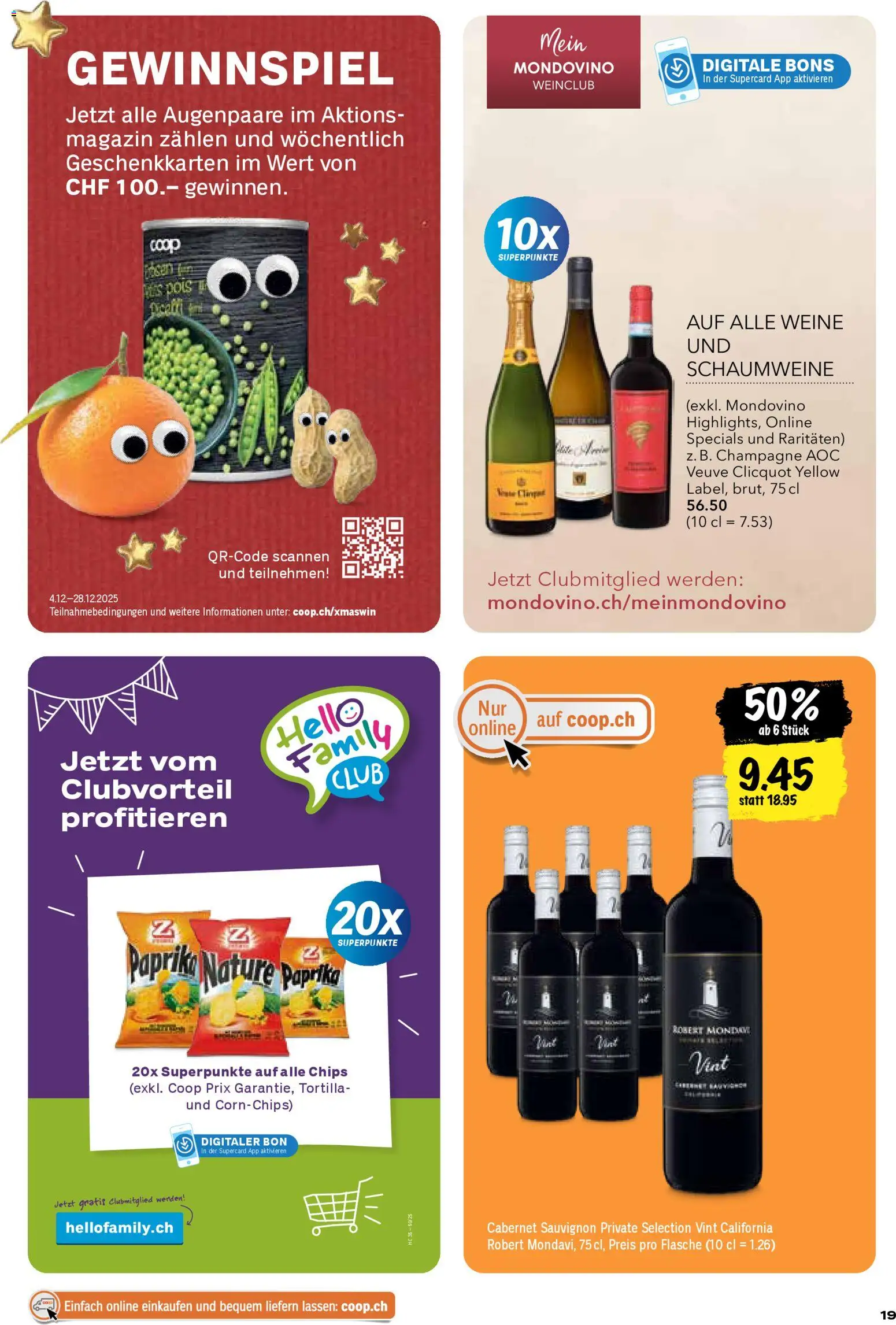 Coop Aktionen – gültig ab 11.12.2025 | Seite: 19 | Produkte: Erbsen, Chips