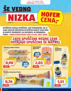 Hofer katalog akcije – veljaven od 19.03.2026 | Stran: 2 | Izdelki: Hrenovke, Pašteta, Kos