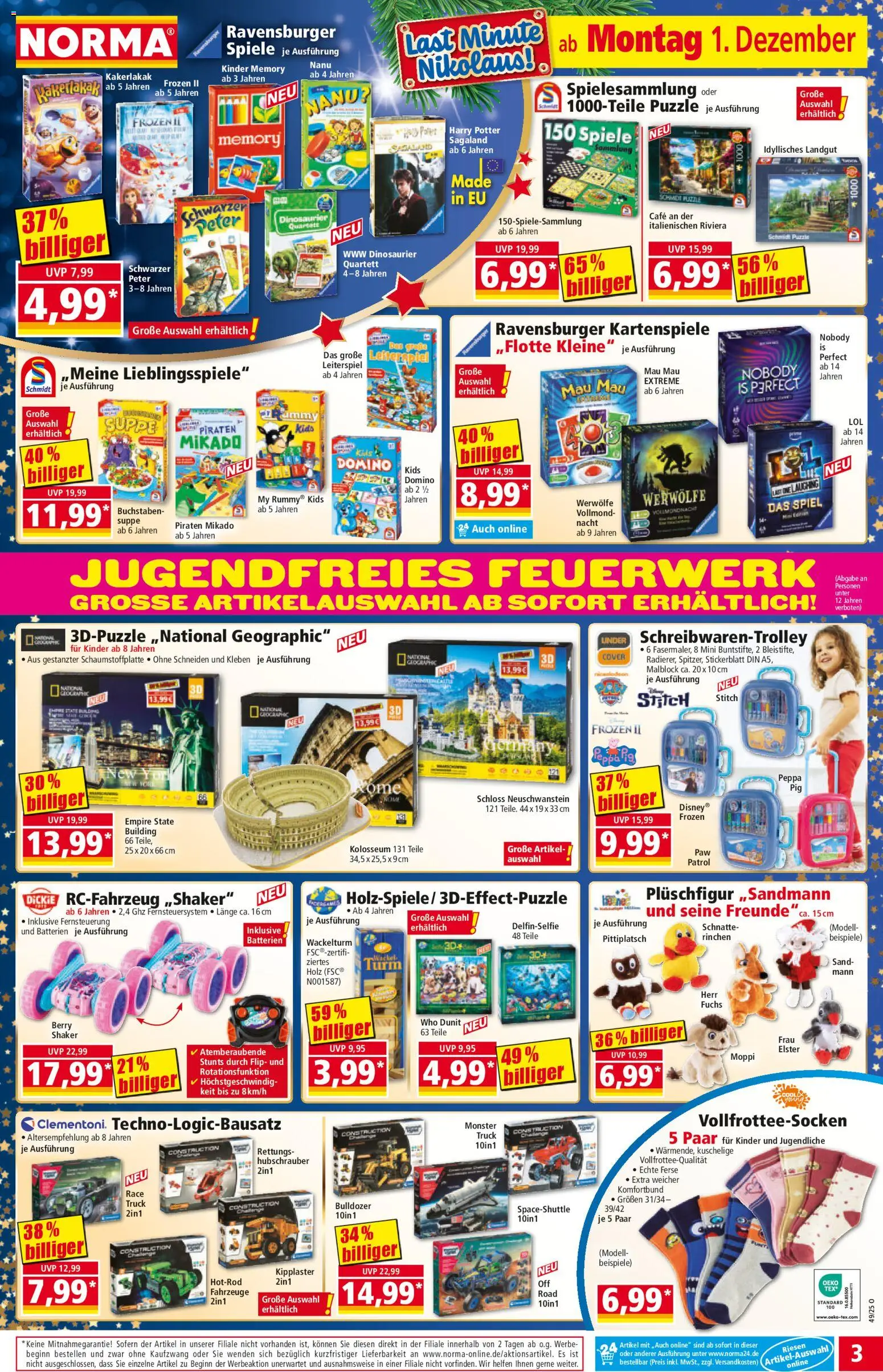 Norma - Cyber Week – gültig ab 01.12.2025 | Seite: 3 | Produkte: Spiel, Batterien, Monster