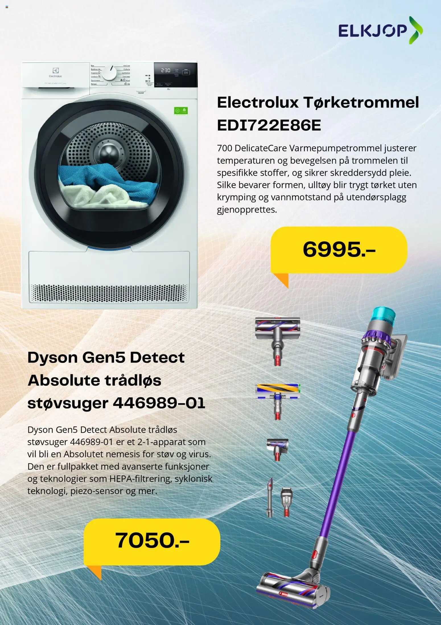 {H1} | Side: 5 | Produkter: Tørketrommel, Støvsuger