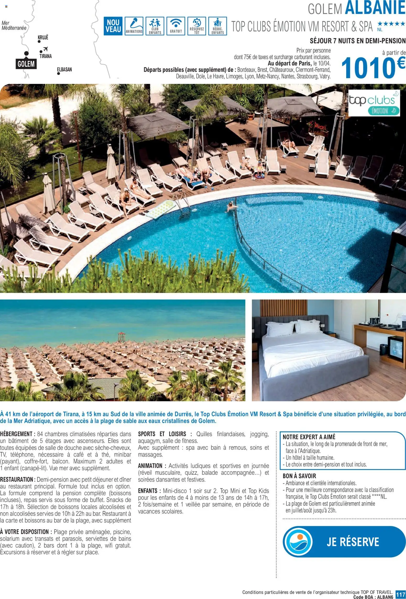 {H1} | Page: 117 | Produits: Réveil, Douche, Café