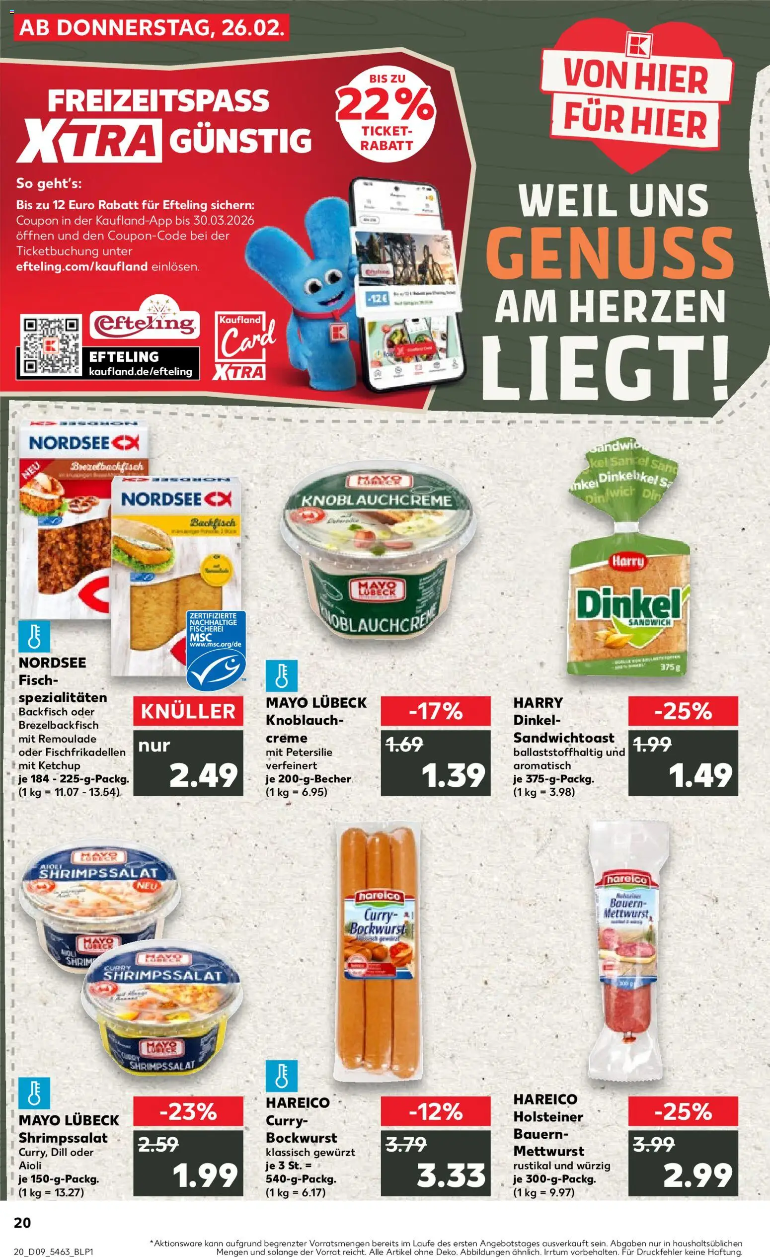 Kaufland prospekt Hamburg	 – gültig ab 26.02.2026 | Seite: 20 | Produkte: Creme, Fisch, Petersilie, Ketchup