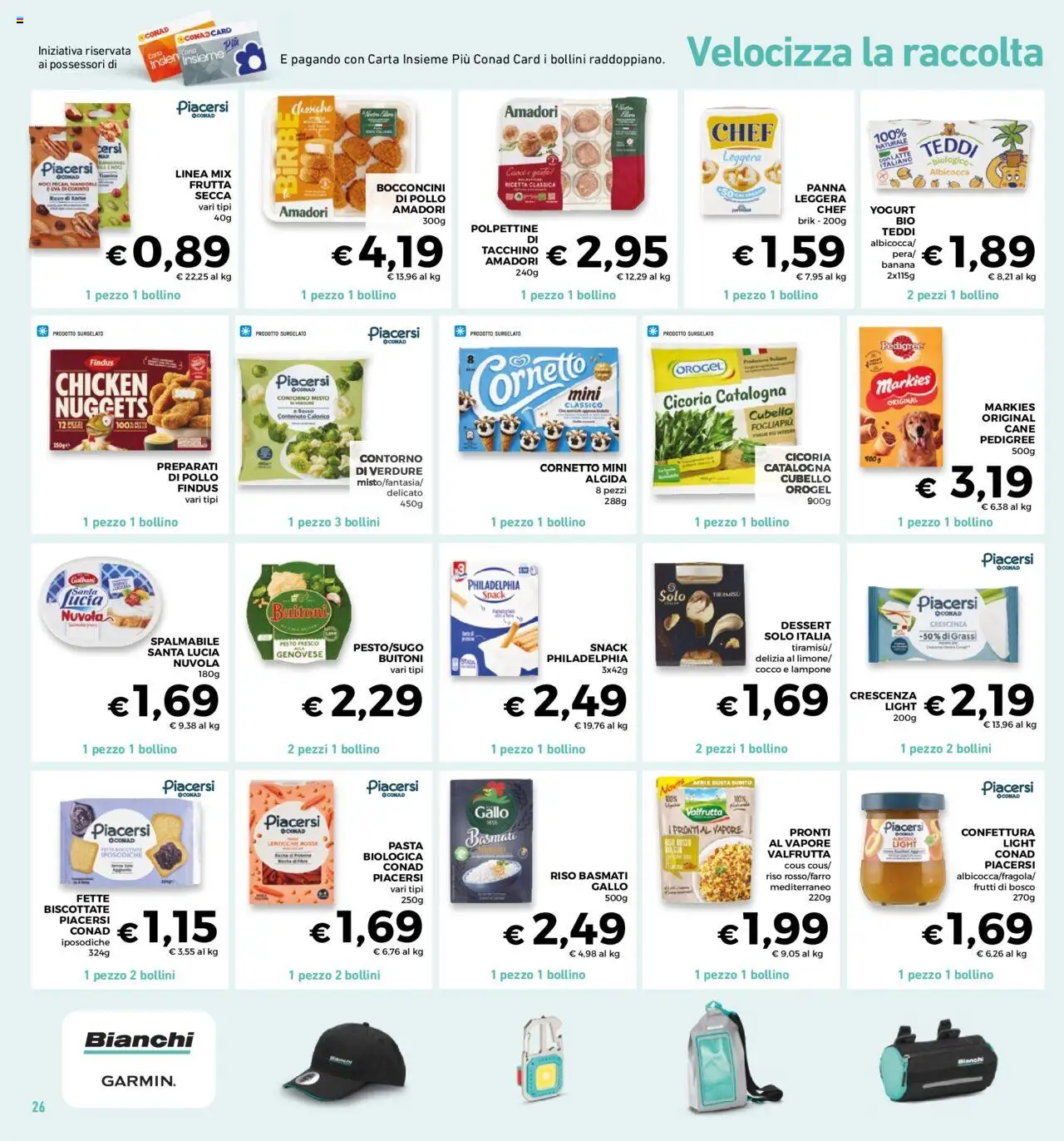 Volantino Conad del 27.08.2025 | Pagina: 26 | Prodotti: Riso, Noci, Mandorle, Crescenza
