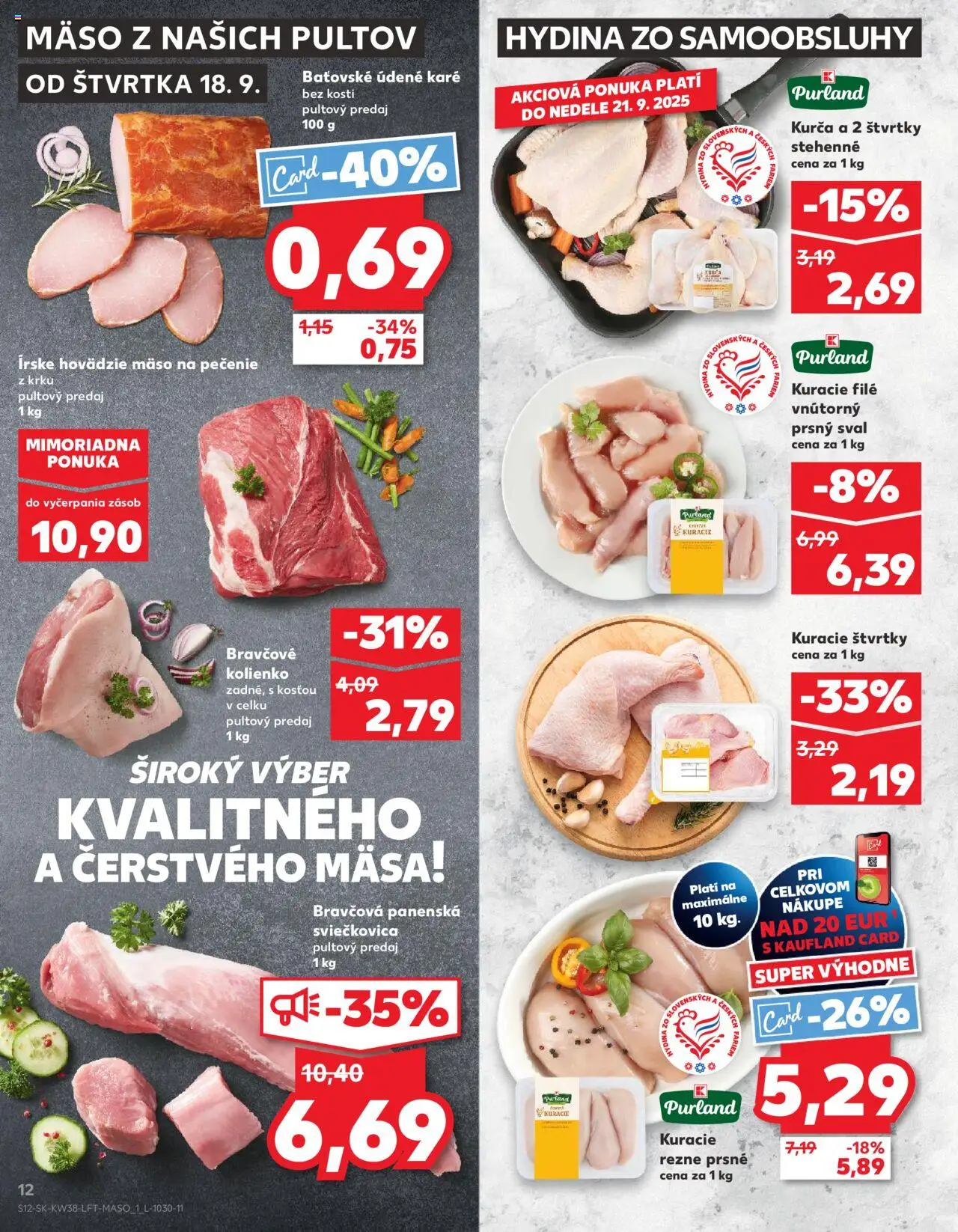 Kaufland SK akciós ujság - amely érvényes a következő dátumtól: 18.09.2025 | Oldal: 12