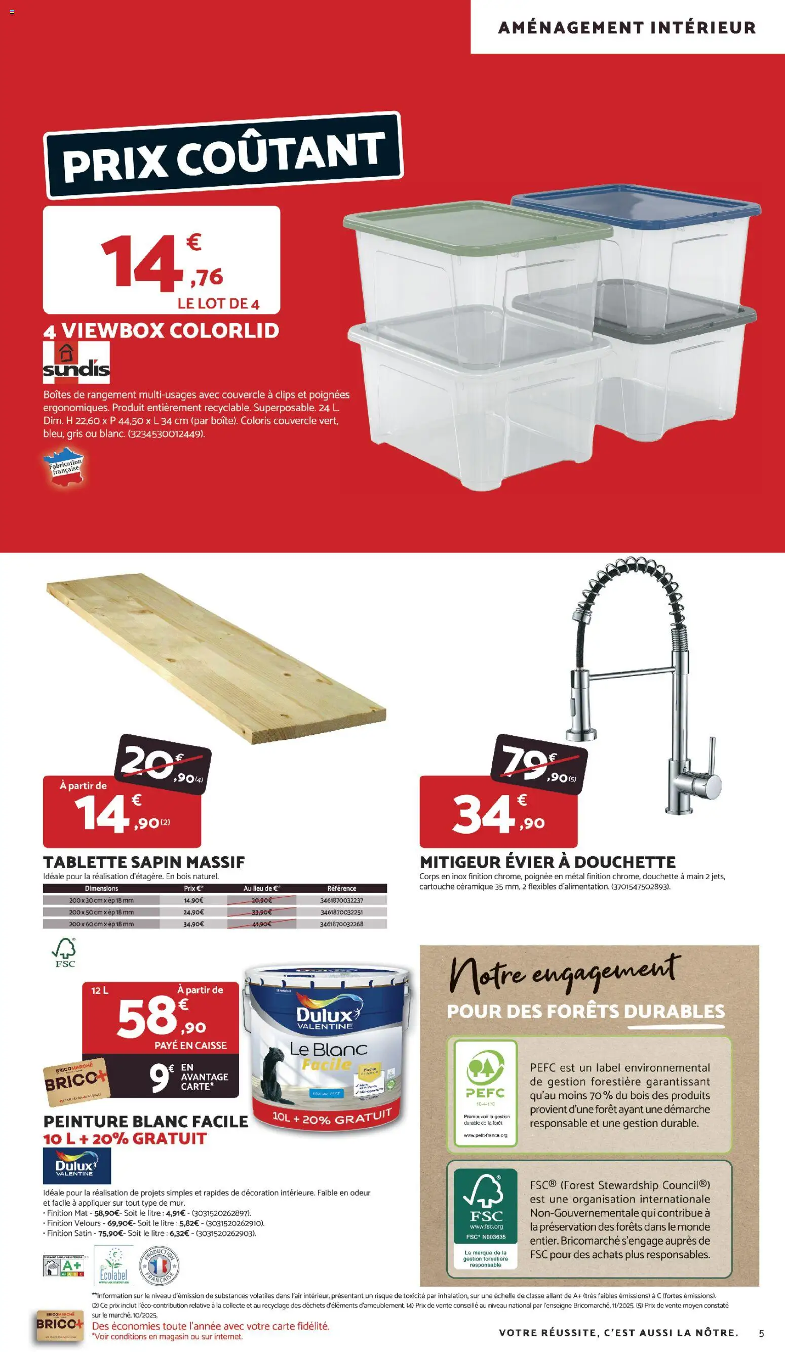 {H1} | Page: 5 | Produits: Tablette, Poignées, Cartouche