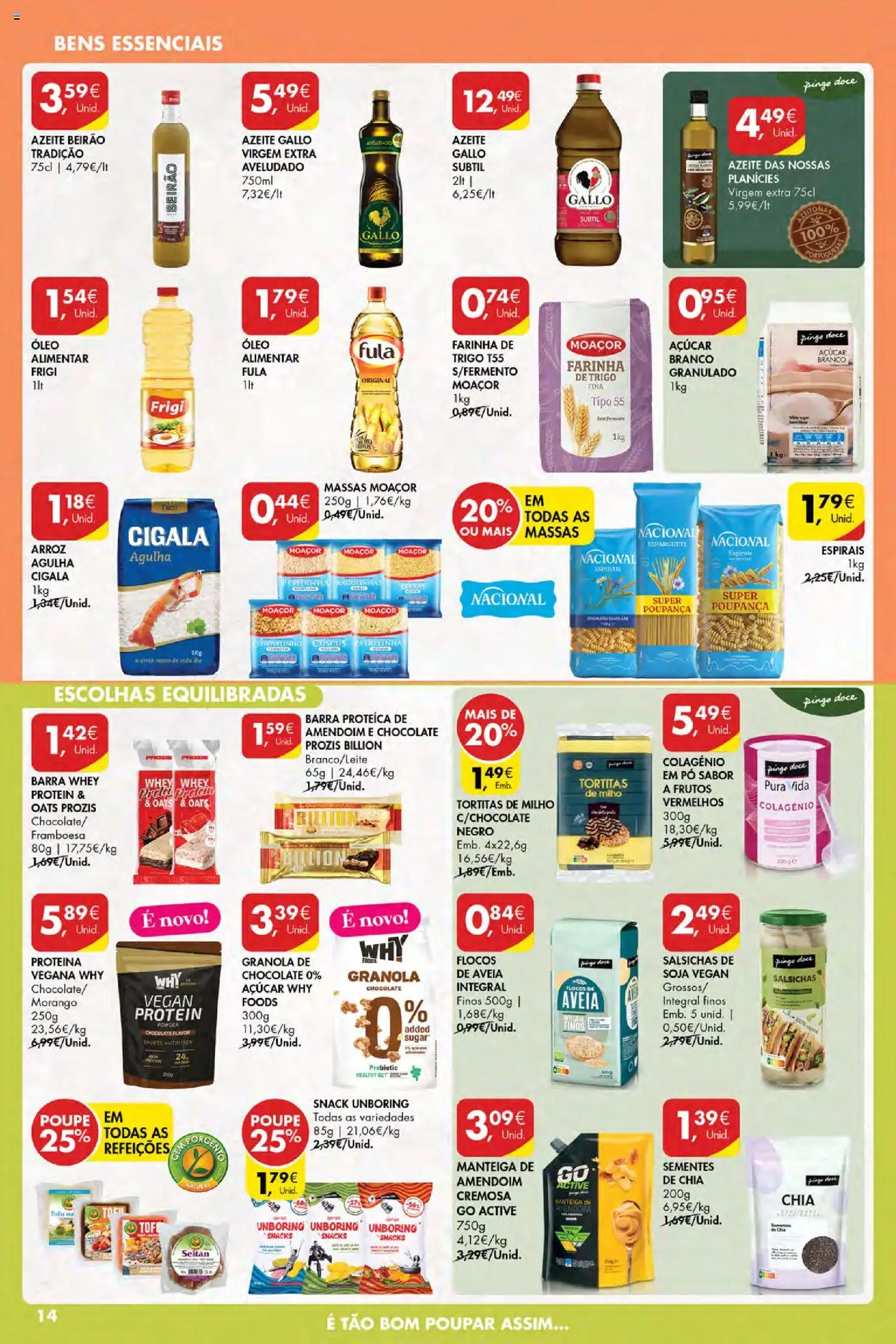 Pingo Doce Poupe Esta Semana Açores │ válido de 16.10.2025 | Página: 14 | Produtos: Manteiga de amendoim, Aveia, Chocolate, Arroz