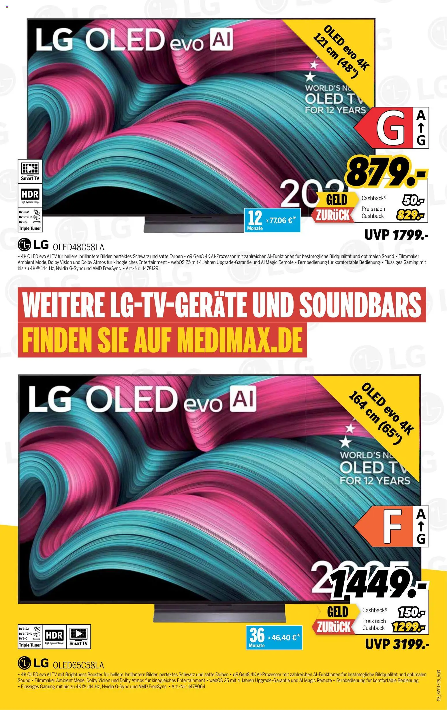 Medimax Prospekt 	 – gültig ab 06.03.2026 | Seite: 3 | Produkte: LG, Smart TV, TV