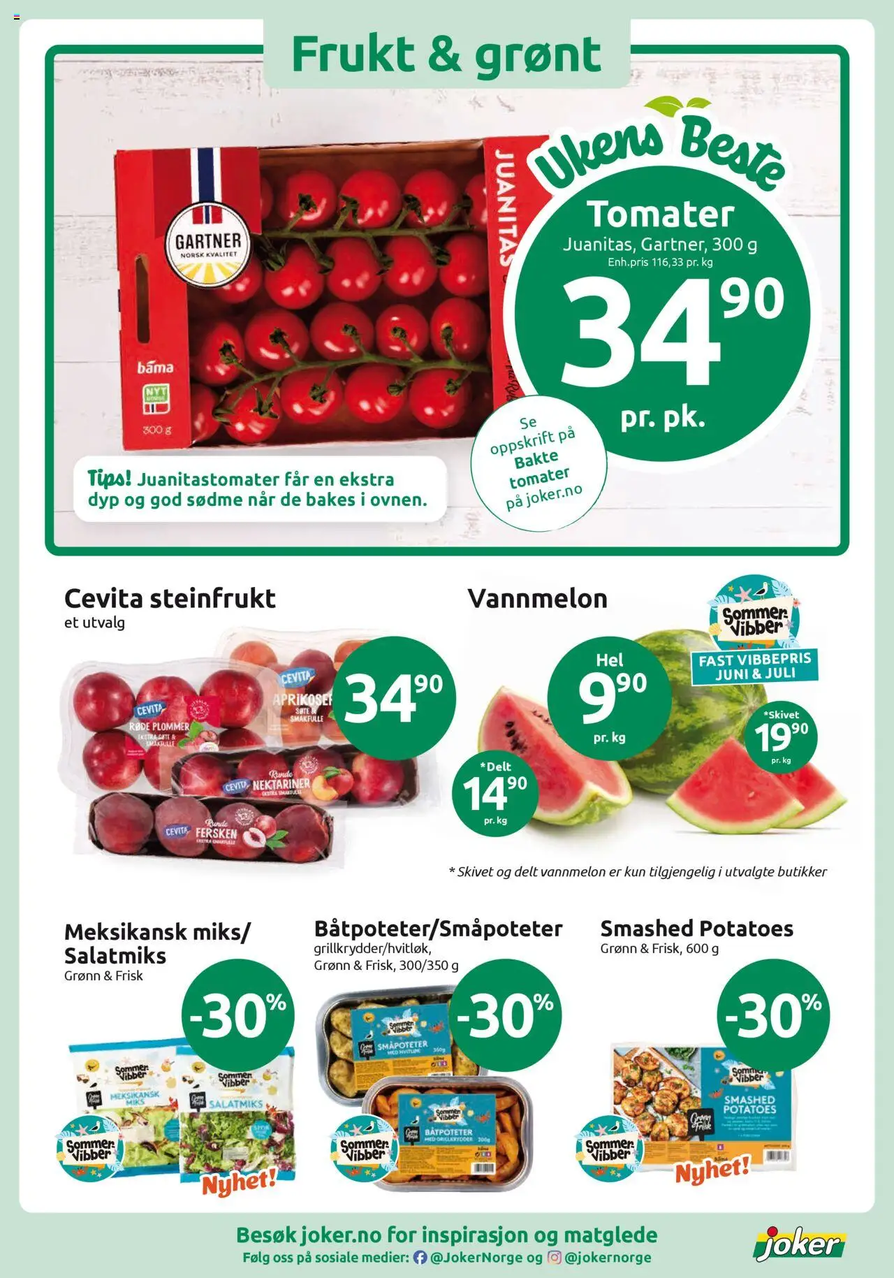  | Side: 12 | Produkter: Tomater, Nektariner, Vannmelon, Äppelskalare