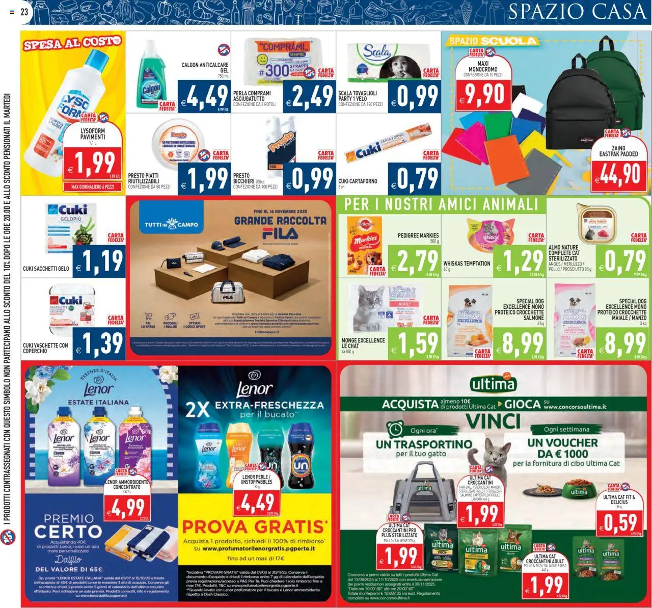 Volantino PIM Supermercati del 17.09.2025 | Pagina: 23 | Prodotti: Pollo, Merluzzo, Scala, Carta forno