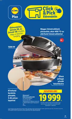 Lidl Akciós újság - amely érvényes a következő dátumtól: 22.01.2026 | Oldal: 21 | Termékek: Pick, Pizza, Termosztát