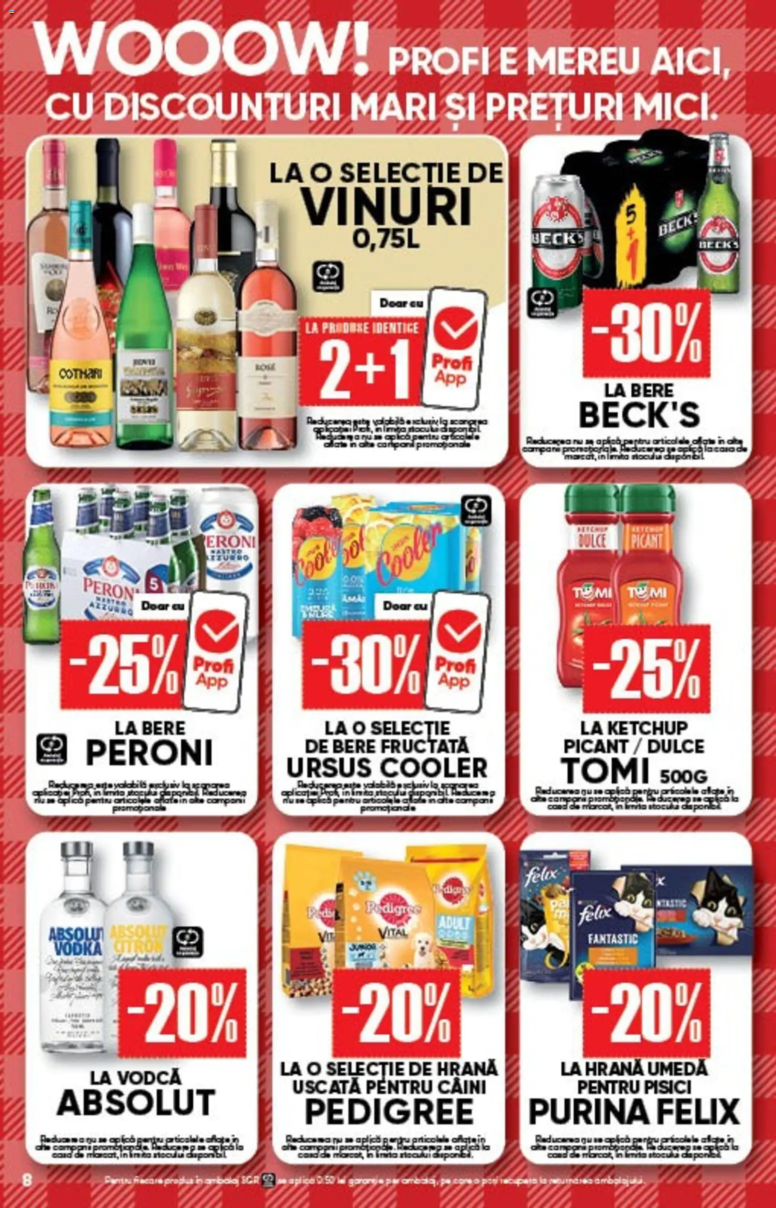 Noul catalog Profi – valabil de la 01.04.2026 | Pagină: 8 | Produse: Su ısıtıcı, Mici, Ketchup, Vodka
