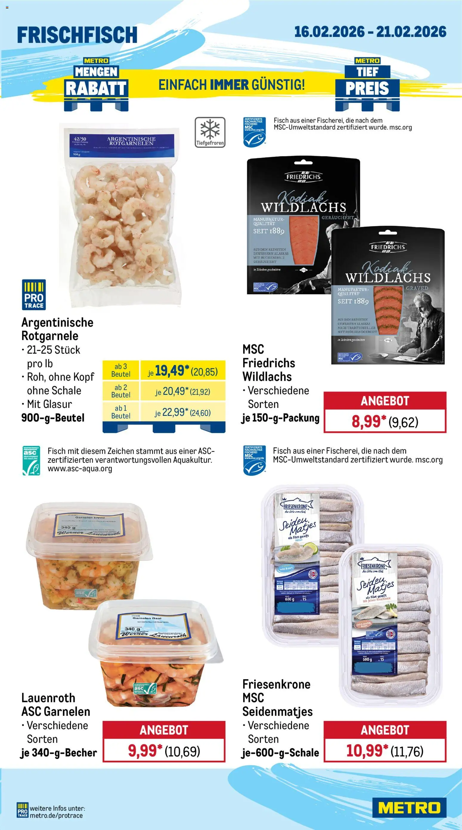 Metro Prospekt 	 – gültig ab 16.02.2026 | Seite: 7 | Produkte: Garnelen, Fisch