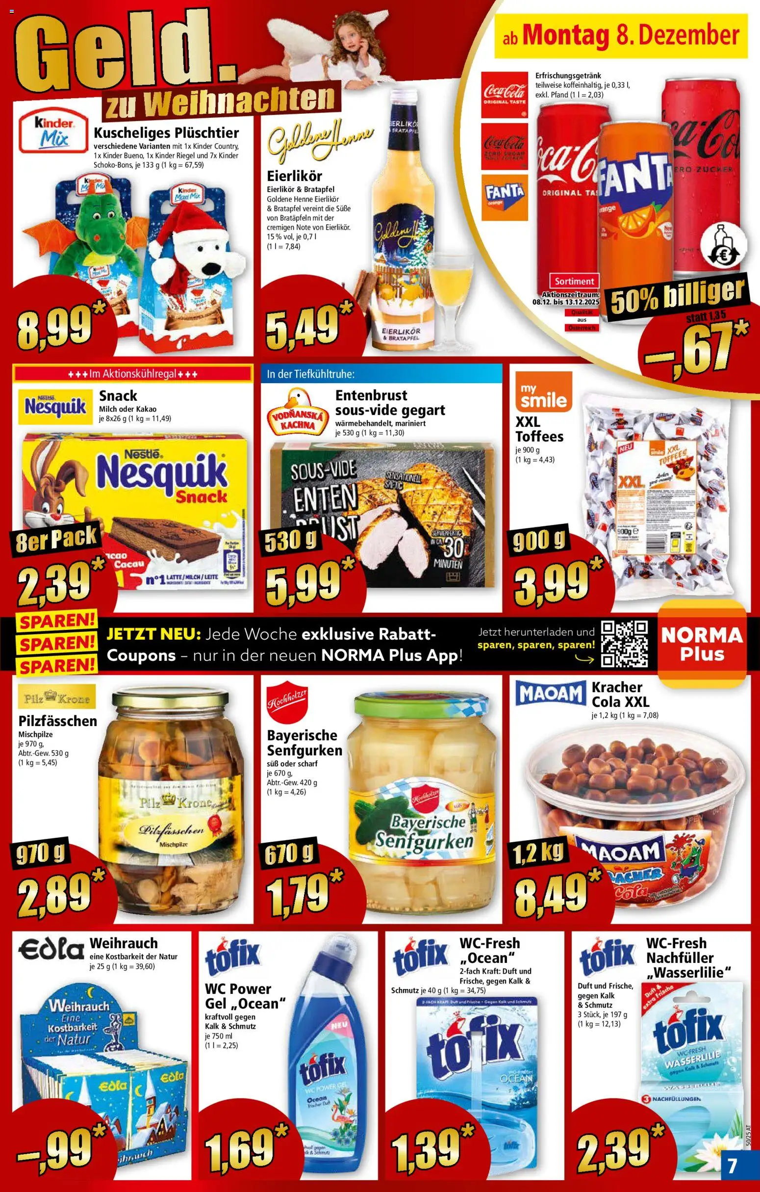 Norma Flugblatt gültig ab 08.12.2025 | Seite: 7 | Produkte: Zucker, Duft, Milch