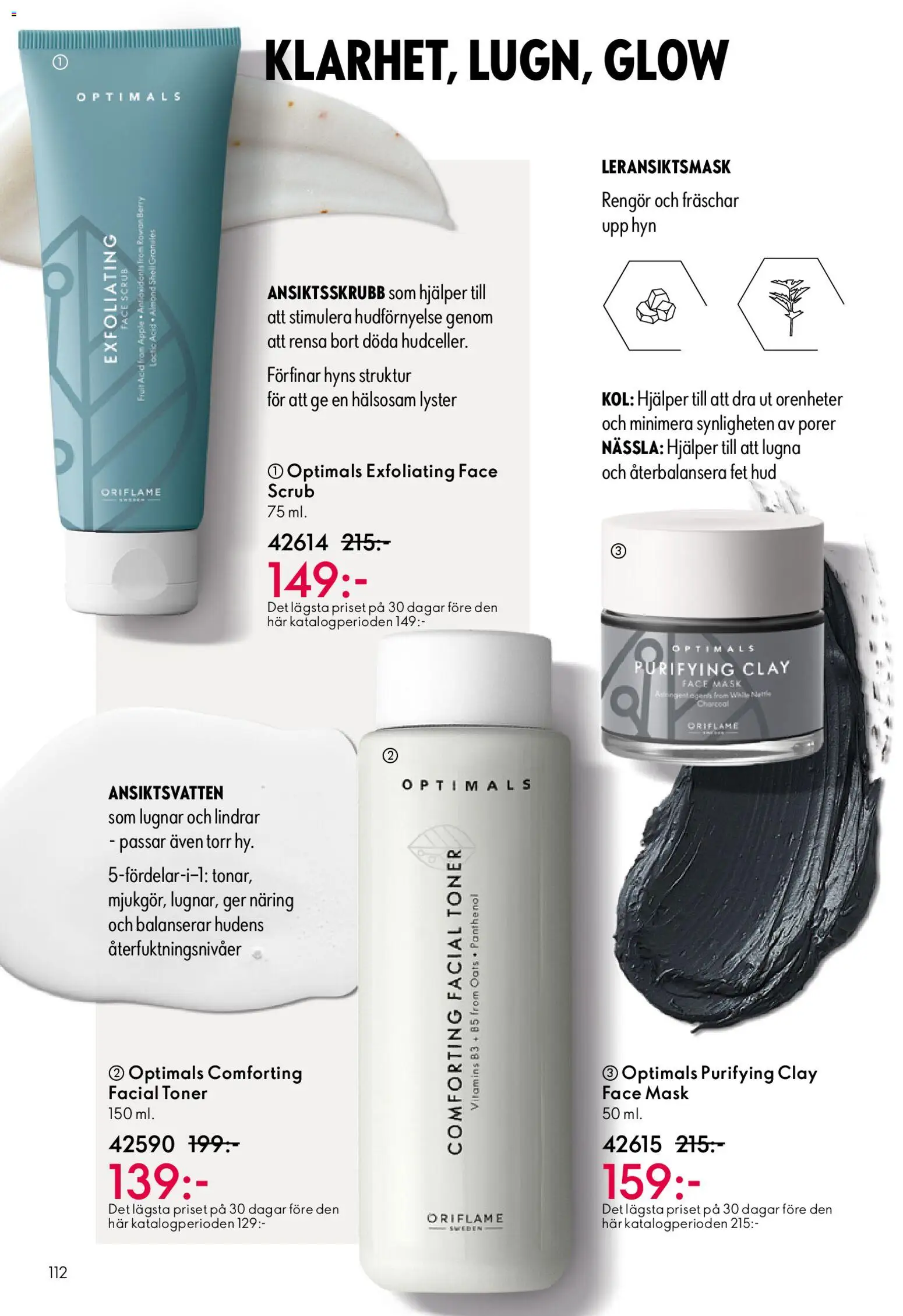 Oriflame reklamblad aktuell från 19.11.2025 | Sida: 112 | Produkter: Mask, Ansiktsvatten