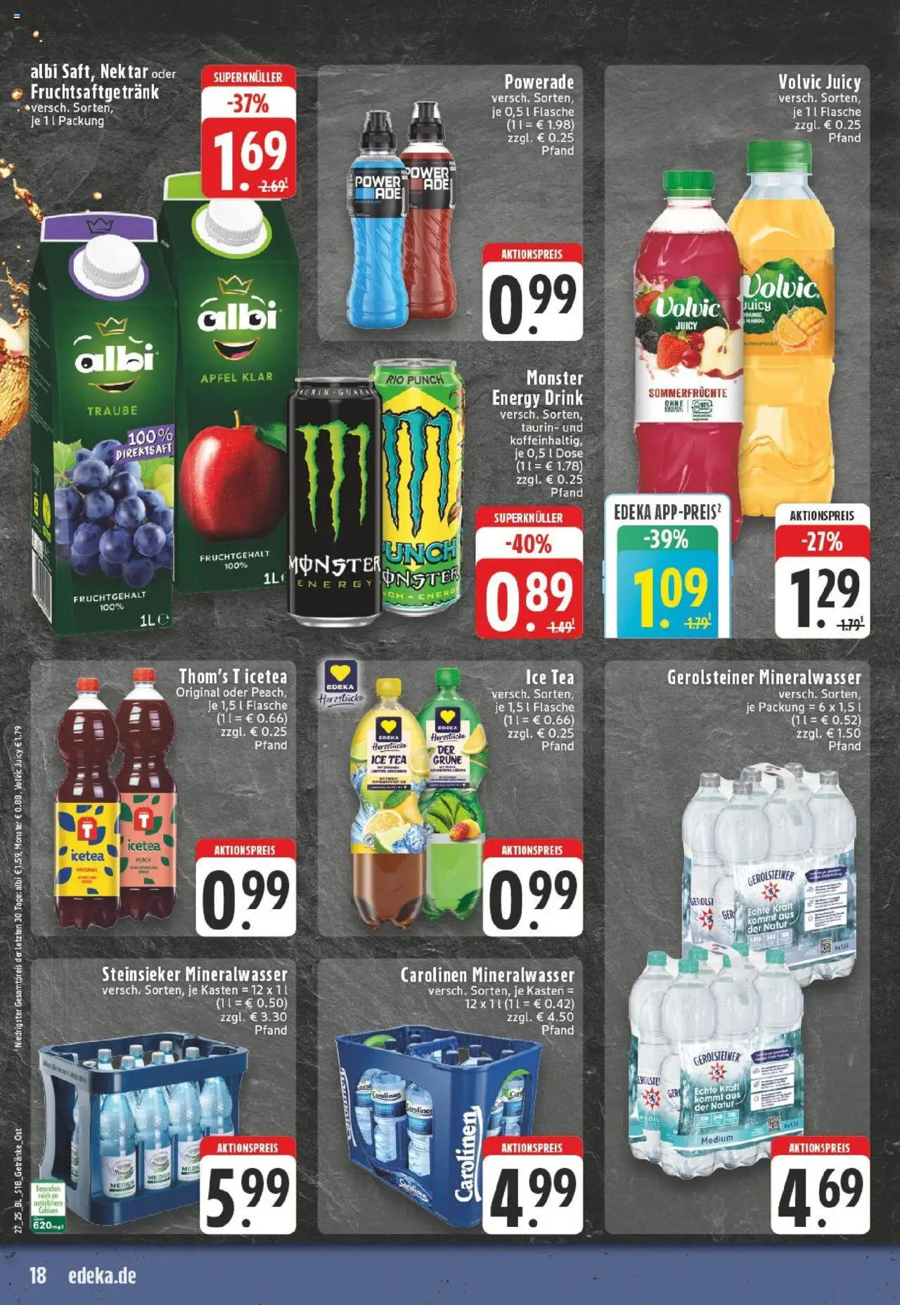 Edeka prospekt Werther	 - gültig ab dem 29.06.2025 | Seite: 18 | Produkte: Energy, Monster, Mango, Powerade
