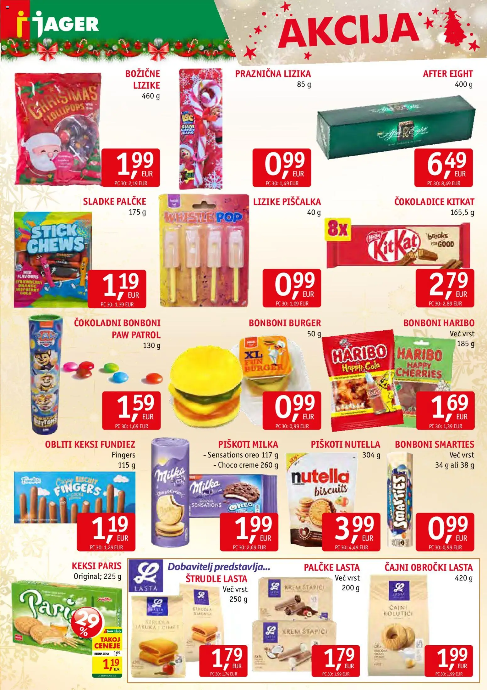 Novi Jager katalog ponudbe – veljaven od 17.12.2025 | Stran: 11 | Izdelki: Keksi, Bonboni, Piskoti