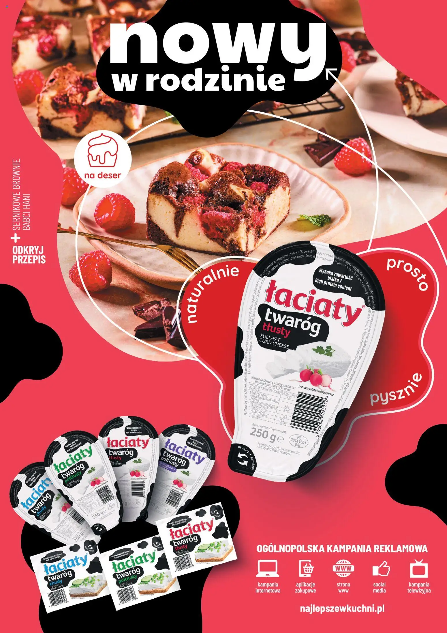 Makro Gazetka - Łaciate twarogi od 01.11.2025 | Strona: 1 | Produkty: Twaróg chudy, Twaróg półtłusty, Brownie, Twaróg