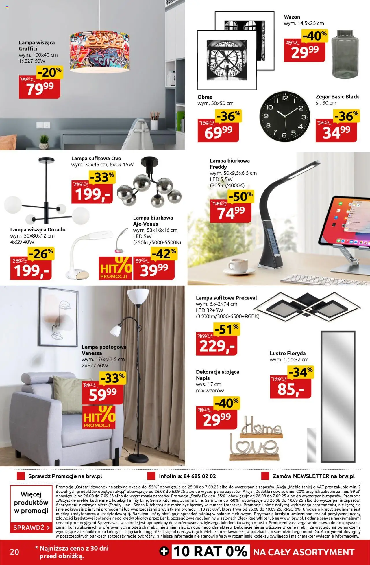 Black Red White promocje od 25.08.2025 | Strona: 20 | Produkty: Zegar, Lustro, Wazon, Lampa
