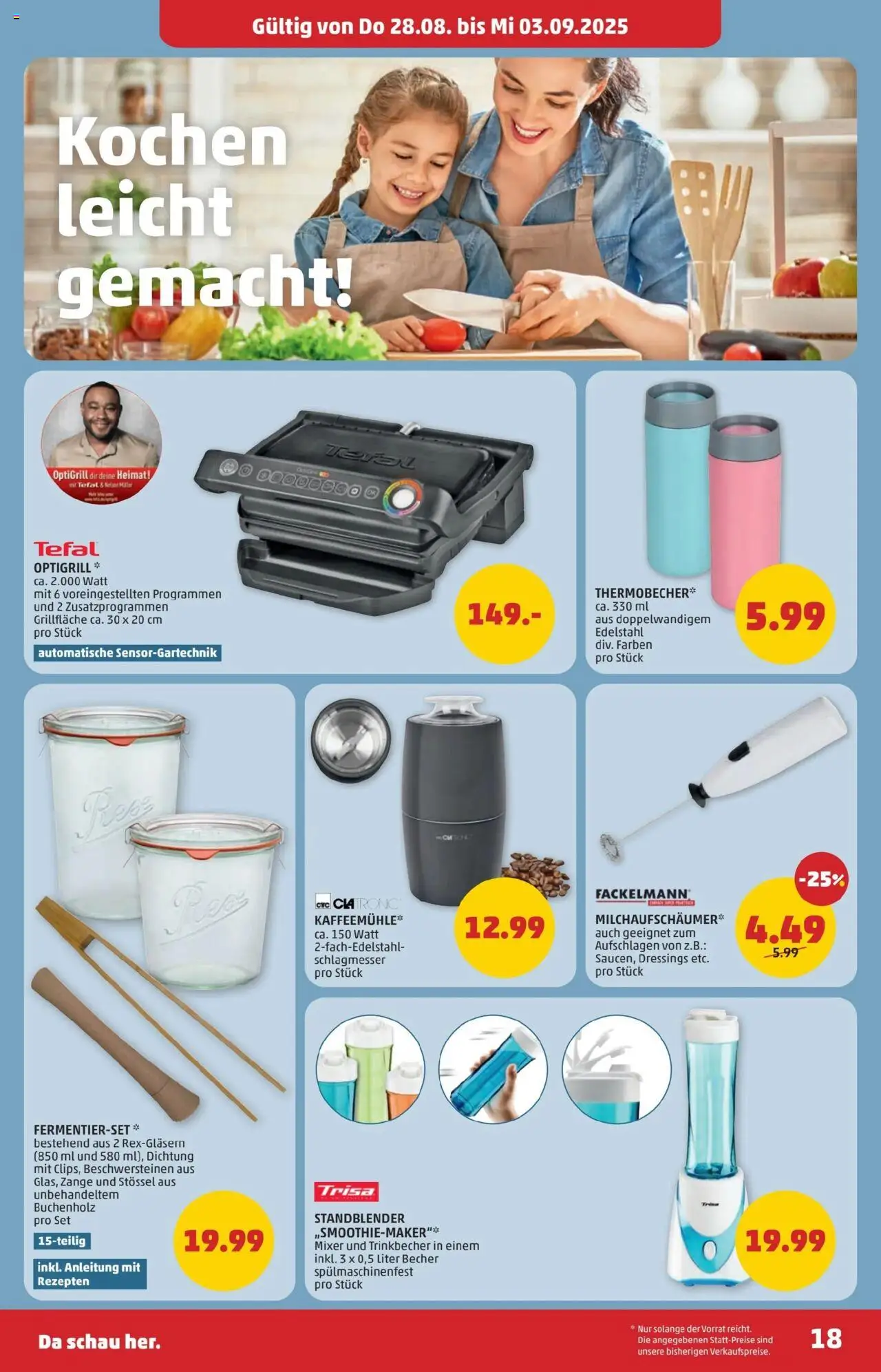 Penny Markt Flugblatt gültig ab 28.08.2025 | Seite: 18 | Produkte: Mixer