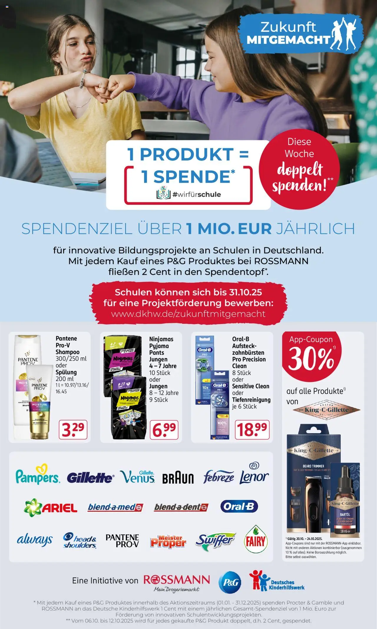 Rossmann Prospekt 	 – gültig ab 20.10.2025 | Seite: 19 | Produkte: Shampoo, Spülung, Pyjama, Swiffer