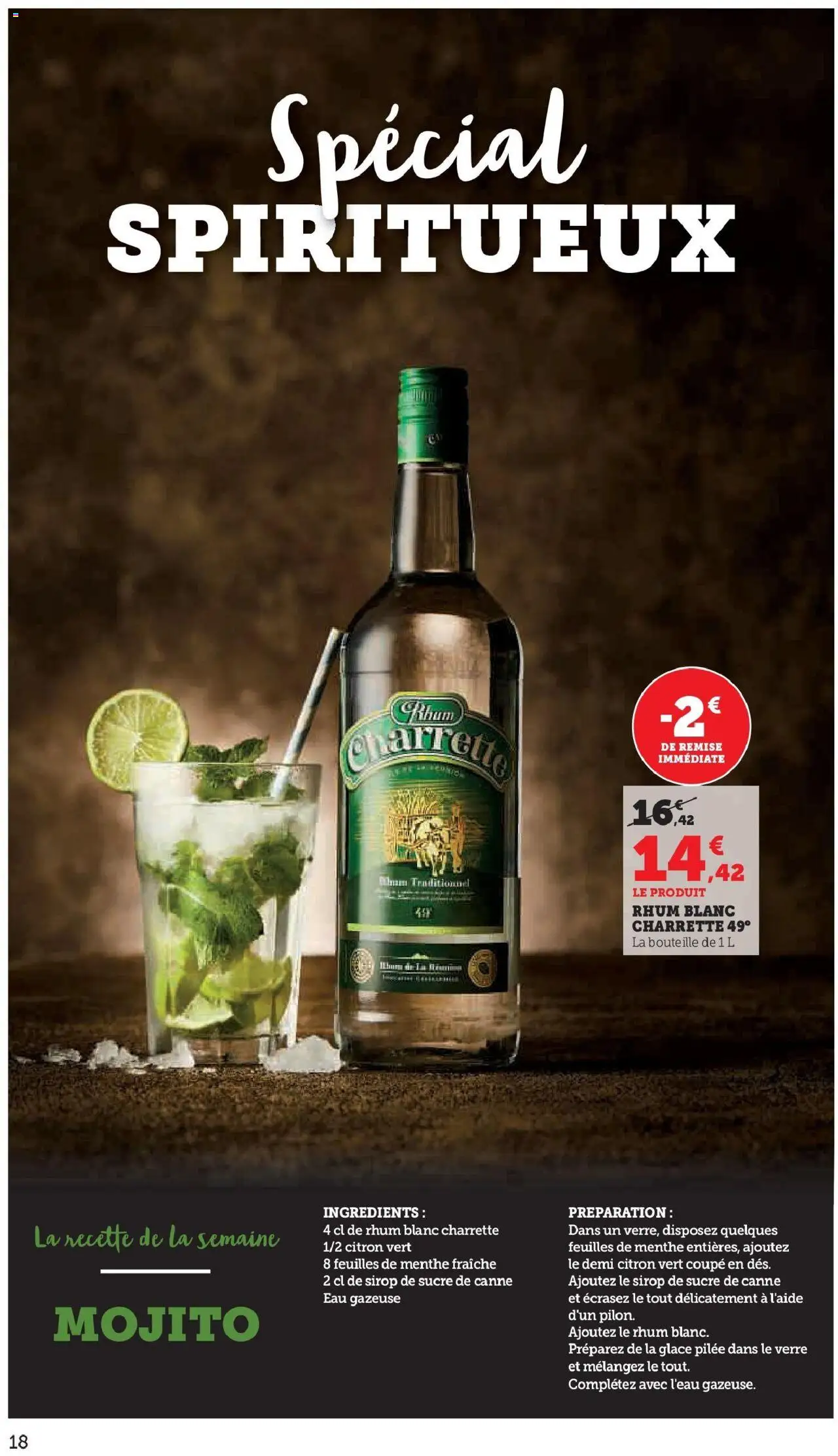 {H1} | Page: 18 | Produits: Citron, Menthe, Rhum, Eau gazeuse