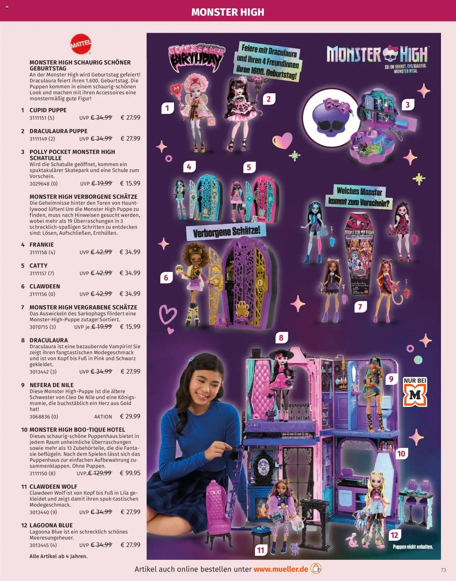 Müller Spielwarenkatalog – gültig ab 27.10.2025 | Seite: 73 | Produkte: Fanta, Monster
