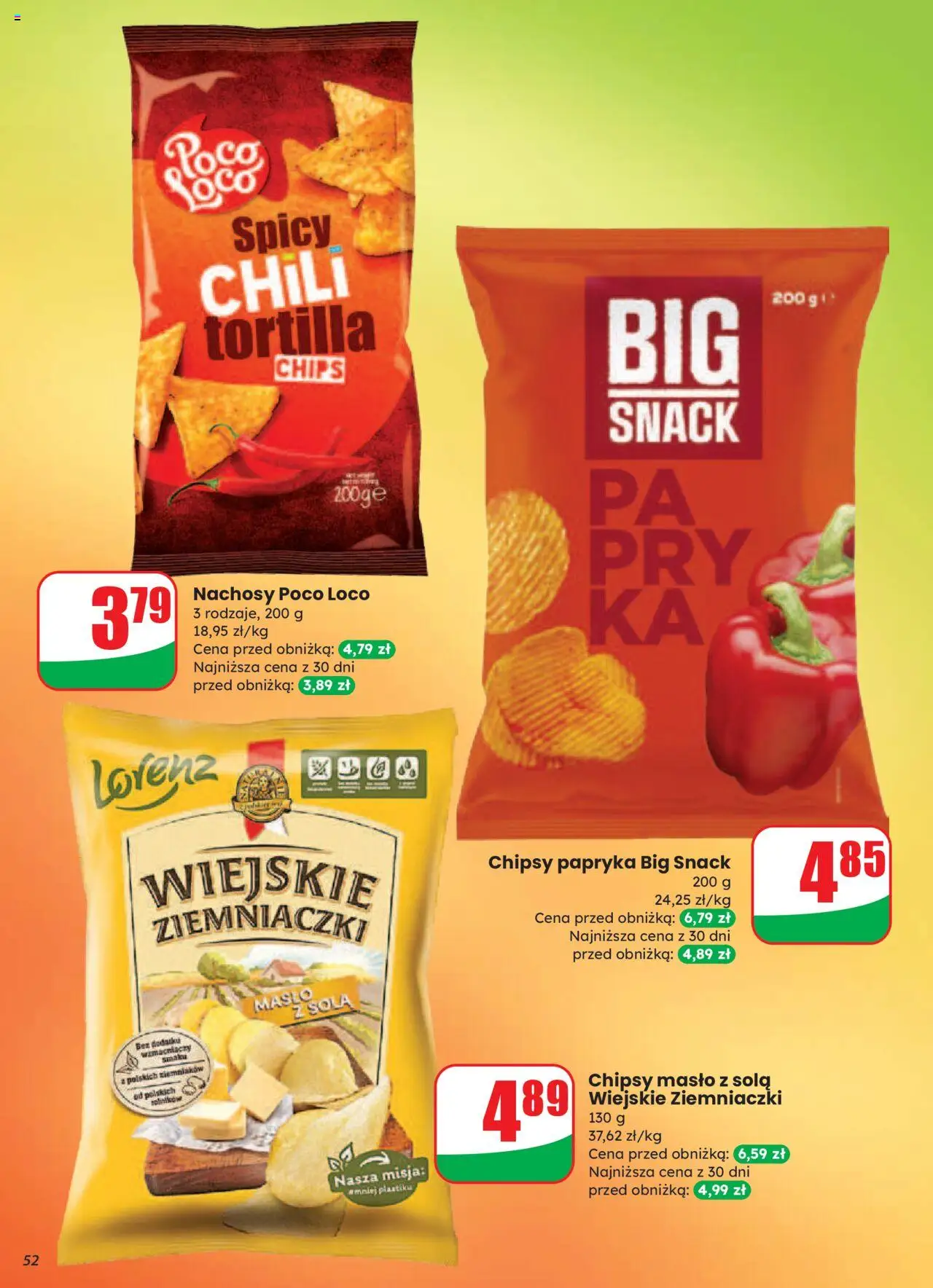 Dino Gazetka od 20.08.2025 | Strona: 52 | Produkty: Chili, Tortilla, Ziemniaczki, Masło