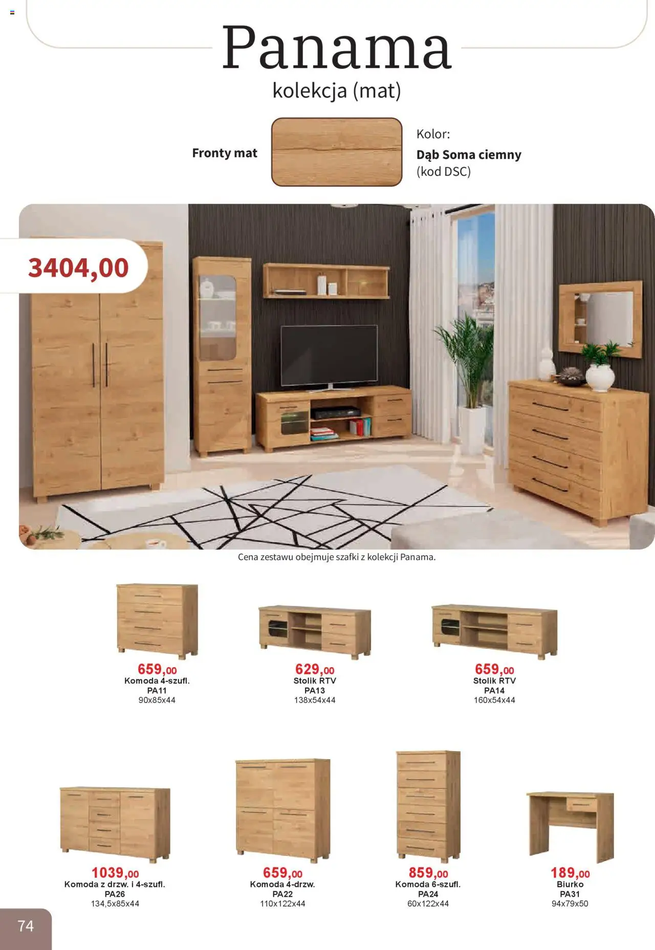 Bodzio Katalog od 01.10.2025 | Strona: 74 | Produkty: Komoda, Biurko