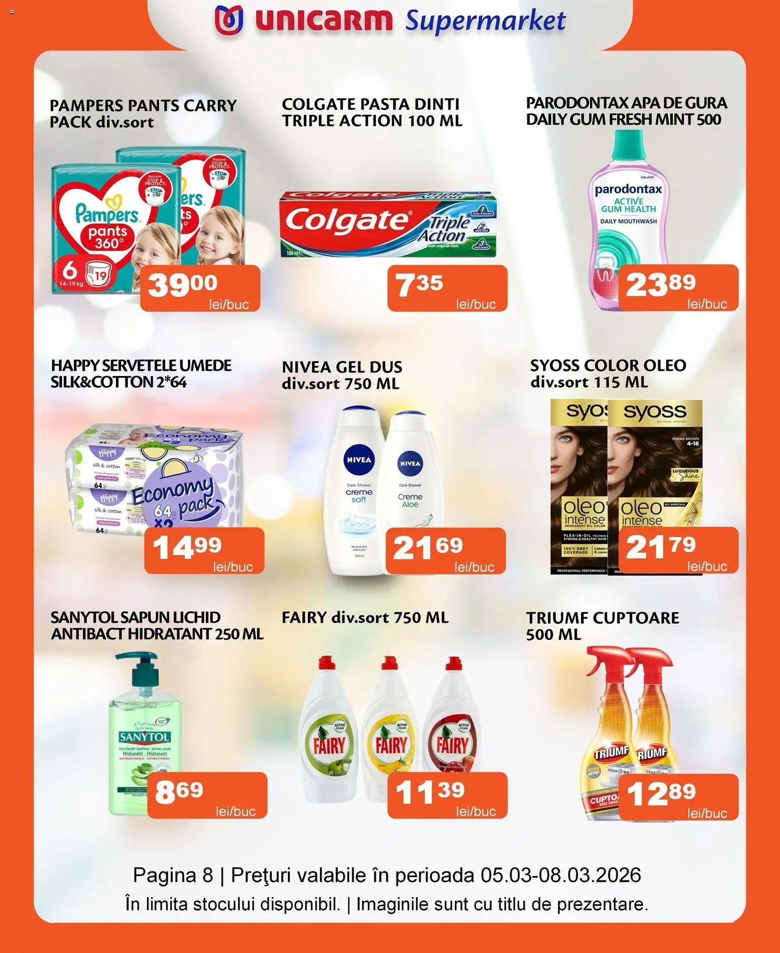 Noul catalog Unicarm – valabil de la 05.03.2026 | Pagină: 10 | Produse: Hacıyatmaz Kedi Oyuncağı, Balsam, Mere