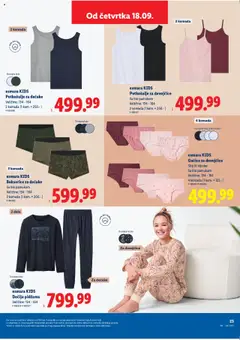 Lidl katalog - važi od 18.09.2025 | Strana: 23 | Proizvode: Gaćice, Pidžama, Bokserice