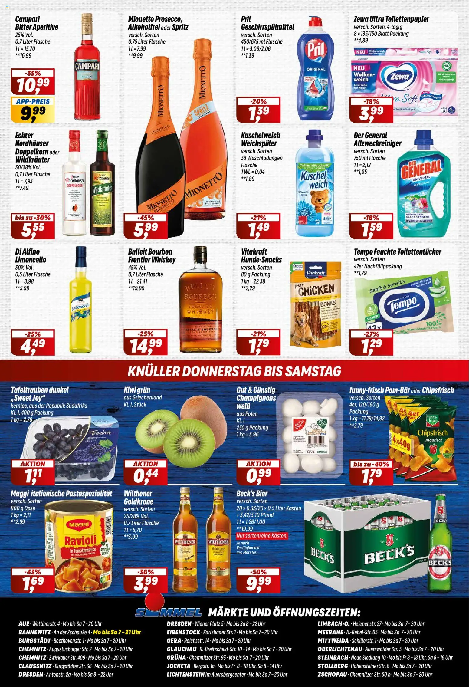 Simmel Prospekt 	 – gültig ab 13.04.2026 | Seite: 8 | Produkte: Tempo, Pril, Bourbon, Uhr