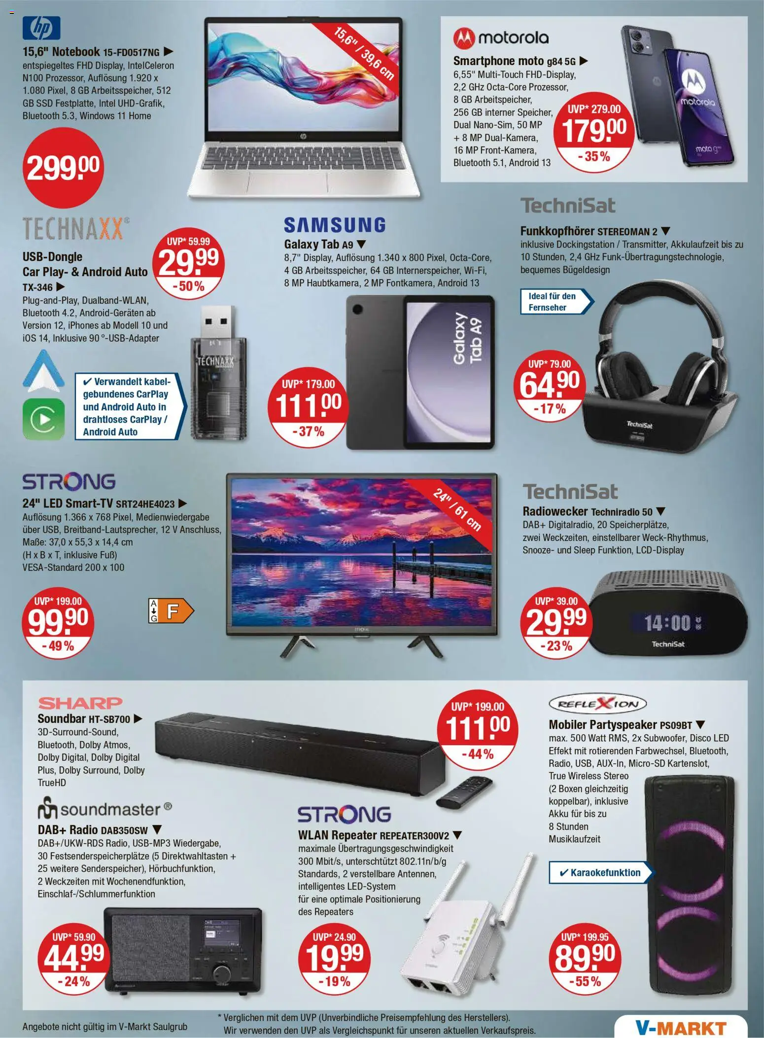 V-Markt - M&#252;nchen – gültig ab 30.10.2025 | Seite: 19 | Produkte: Radiowecker, Notebook, Smartphone, Radio