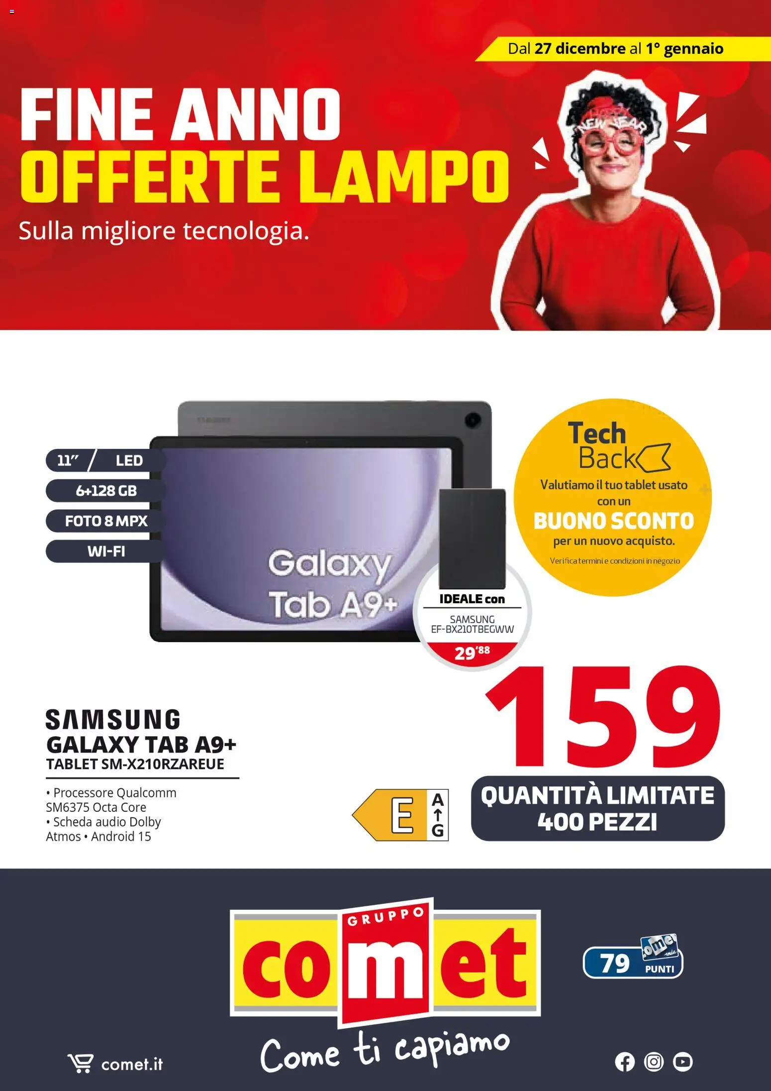 Volantino Comet del 27.12.2025 | Pagina: 21 | Prodotti: Samsung Galaxy, Tablet, Audio, Samsung