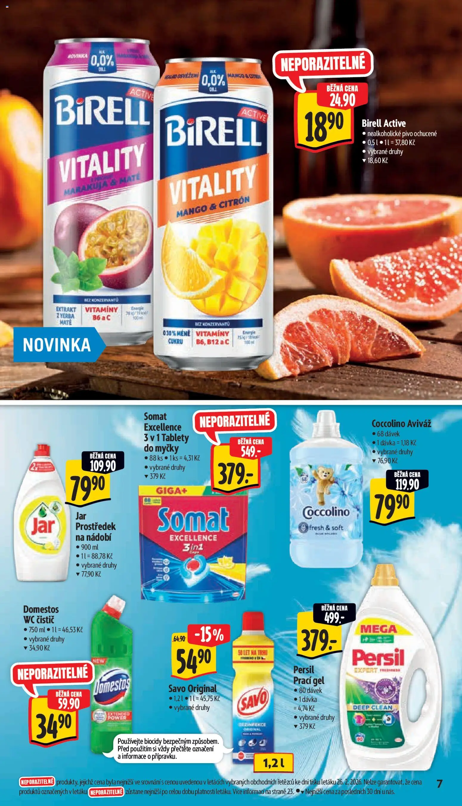 Albert leták - Supermarket od 04.03.2026 | Strana: 13 | Produkty: Birell, Nádobí, Cukr, Domestos
