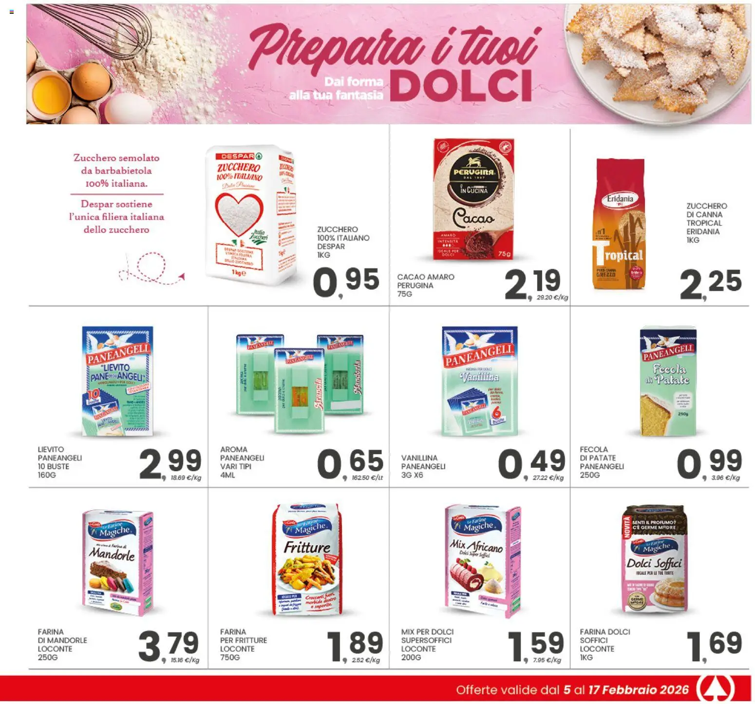 Volantino Interspar del 12.02.2026 | Pagina: 38 | Prodotti: Barbabietola, Mandorle, Cacao, Zucchero semolato