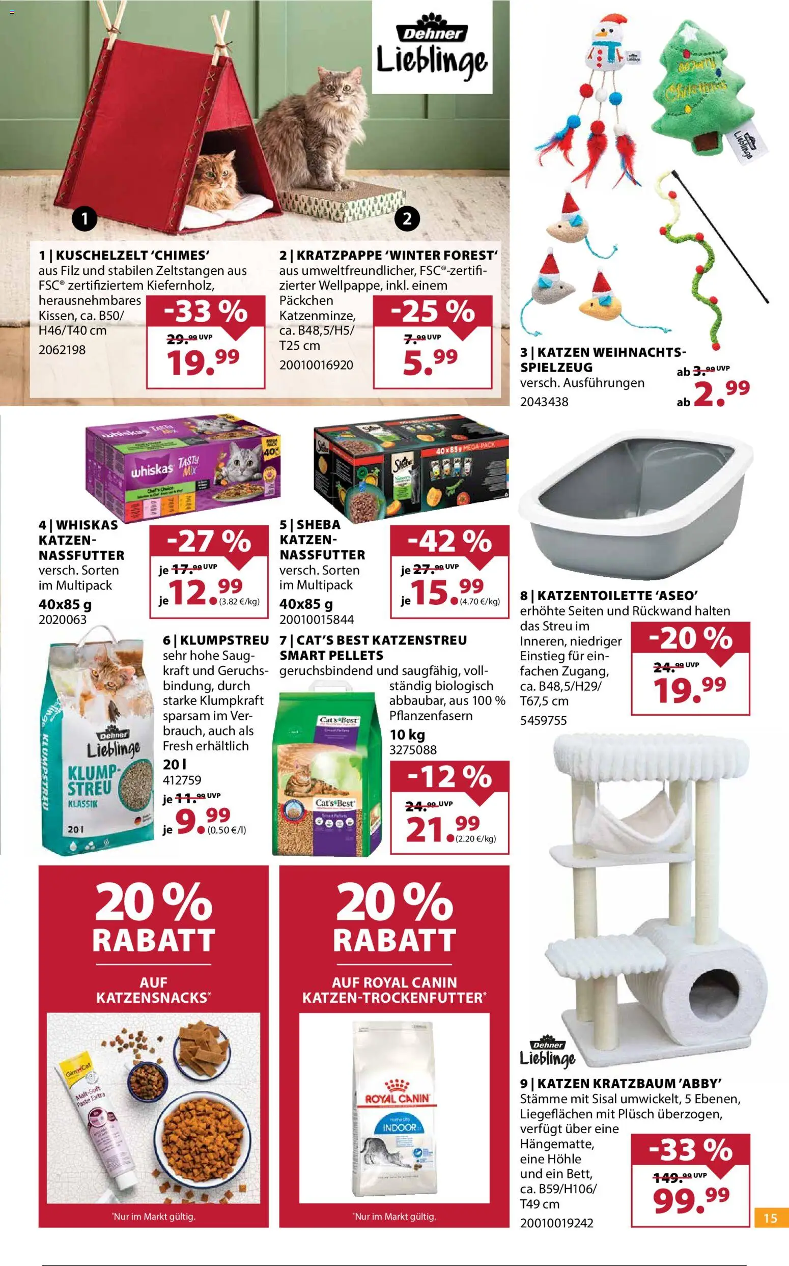 Dehner Prospekt 	 – gültig ab 19.11.2025 | Seite: 15 | Produkte: Sheba, Whiskas