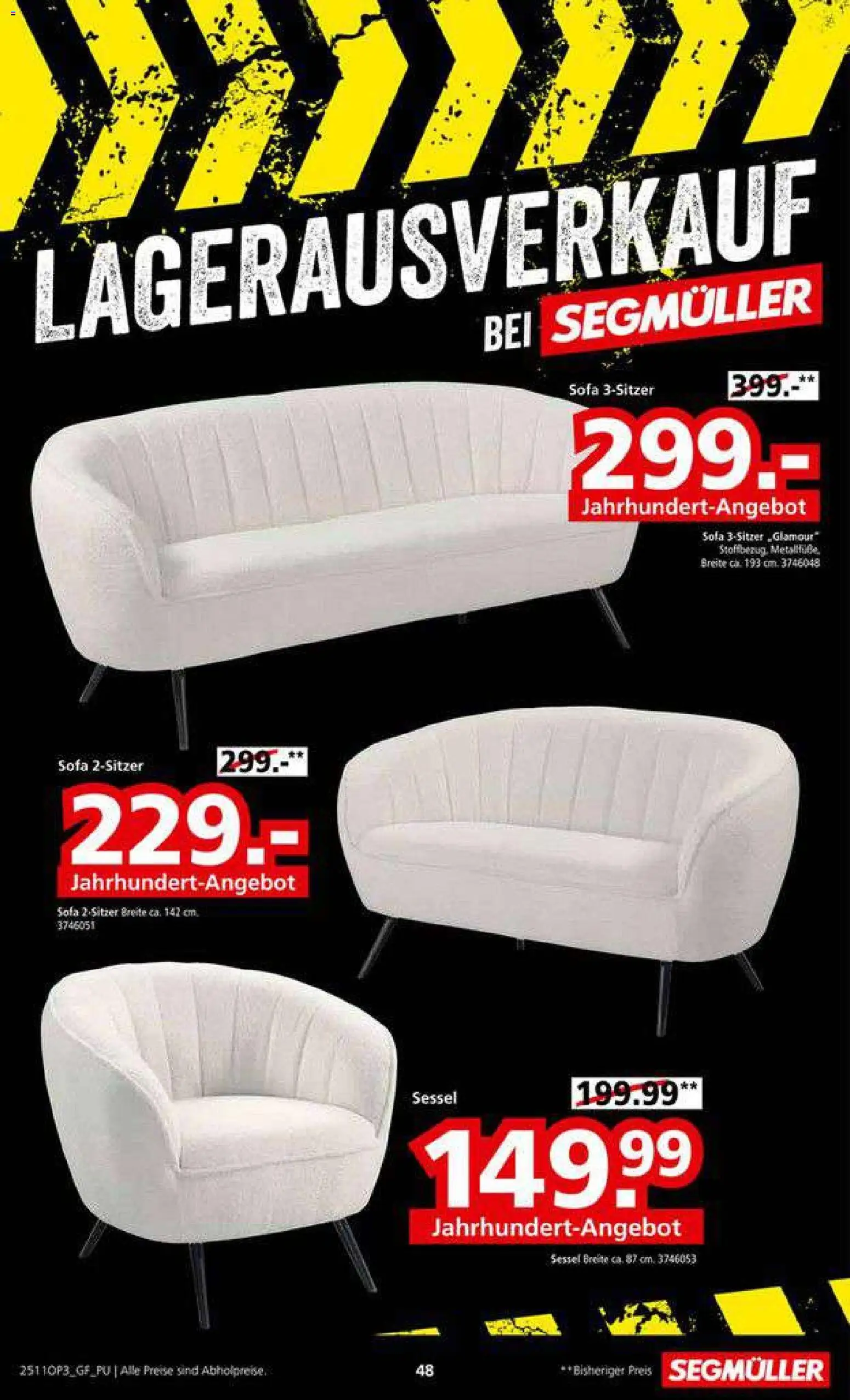 Segmüller Lagerausverkauf bei Segmüller – gültig ab 22.11.2025 | Seite: 48 | Produkte: Sofa, Sessel