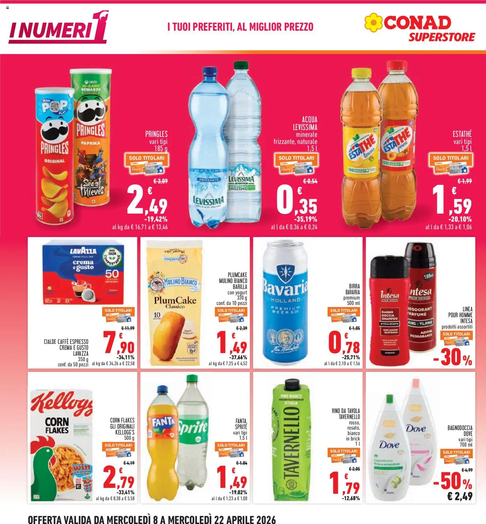 Volantino Conad del 08.04.2026 | Pagina: 4 | Prodotti: Yogurt, Lavazza, Doccia, Vino bianco