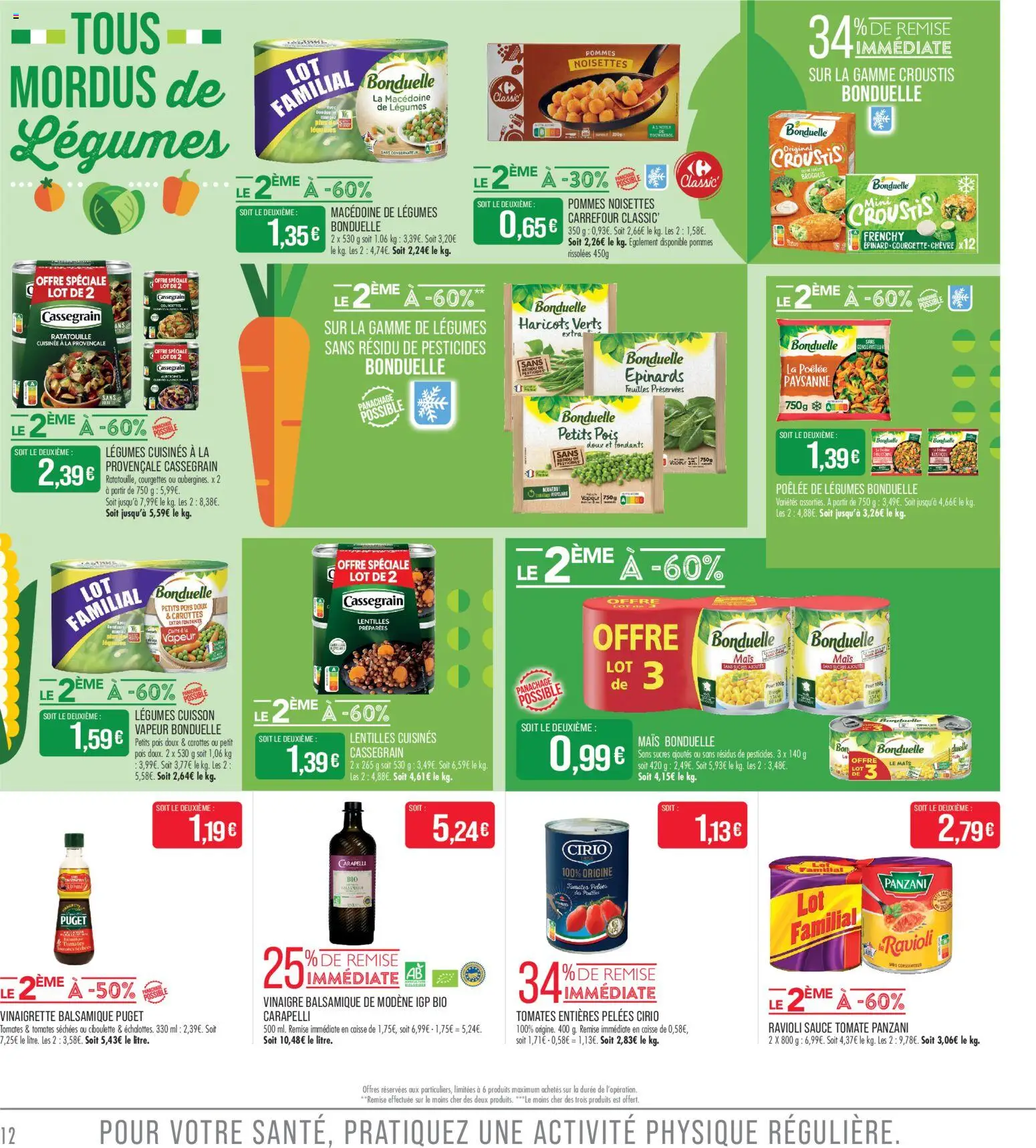 {H1} | Page: 12 | Produits: Mais, Haricots verts, Vinaigre, Pommes