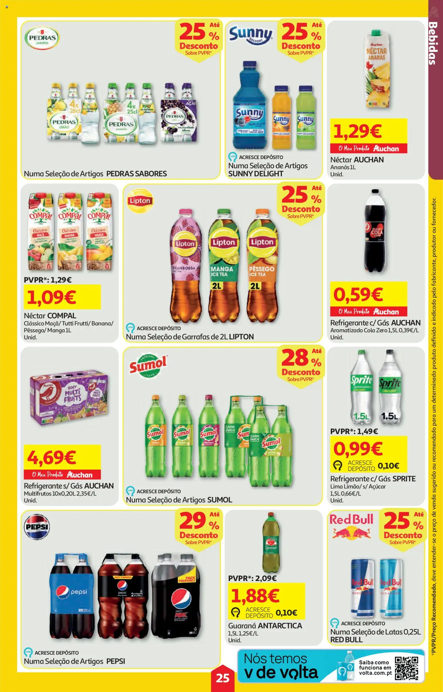 Auchan folheto │ válido de 16.04.2026 | Página: 25 | Produtos: Refrigerante, Banana, Açai, Açúcar