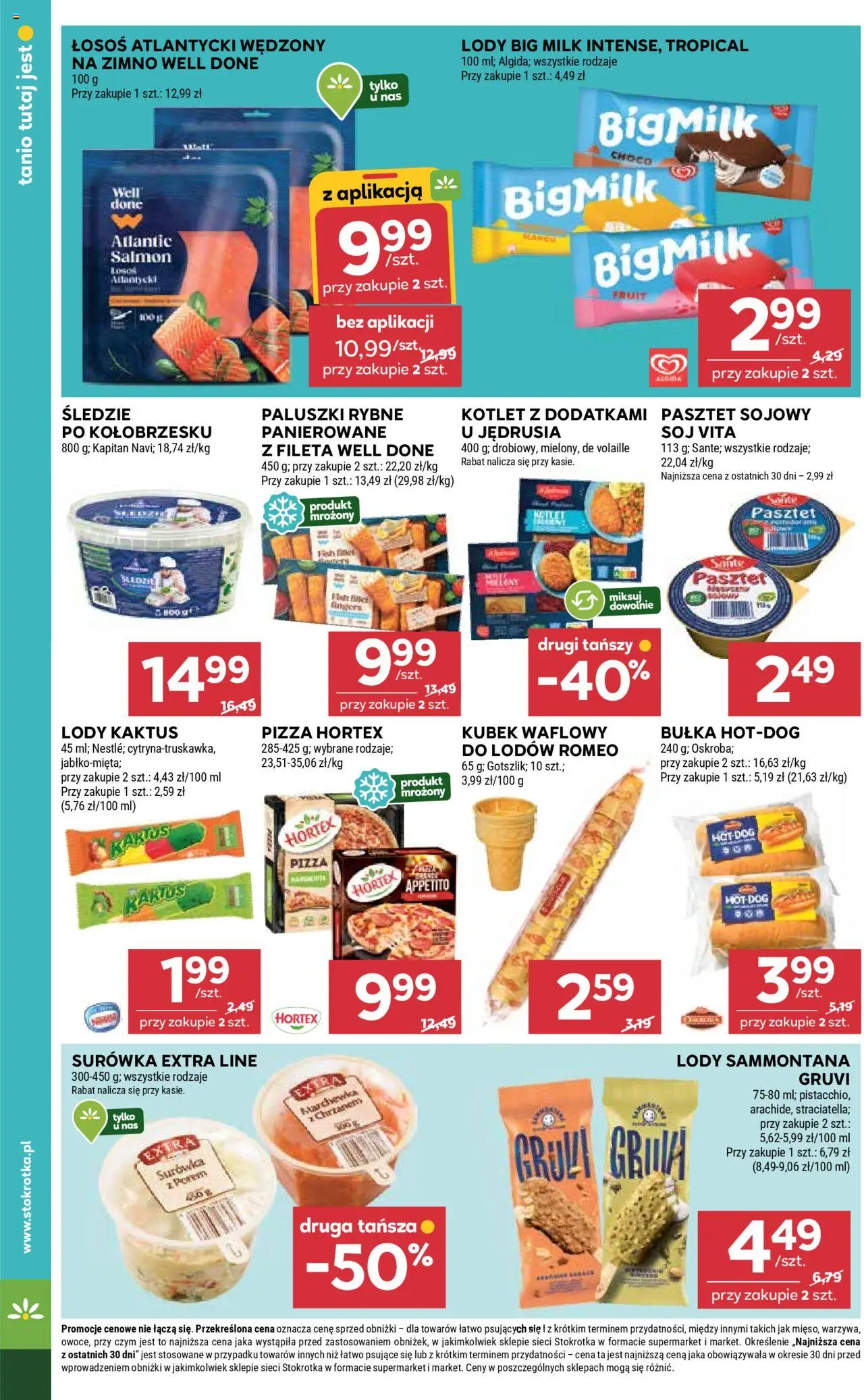 Stokrotka Gazetka od 13.08.2025 | Strona: 22 | Produkty: Stokrotka, Łosoś, Big Milk, Paluszki