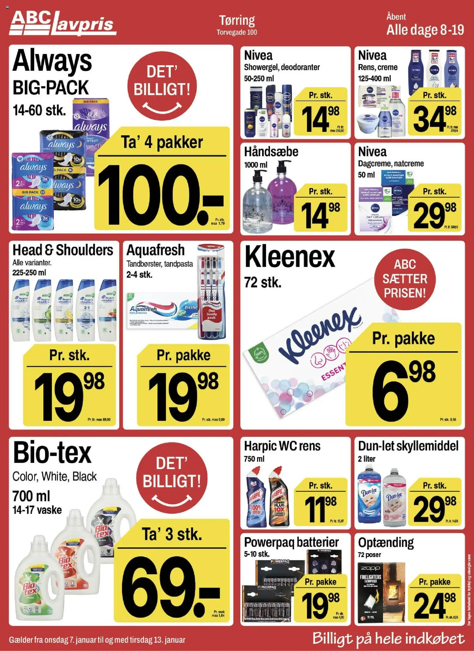 Abc Lavpris tilbudsavis – gyldig fra 07.01.2026 | Side: 10 | Produkter: Creme, Tandpasta, Skyllemiddel, Batterier