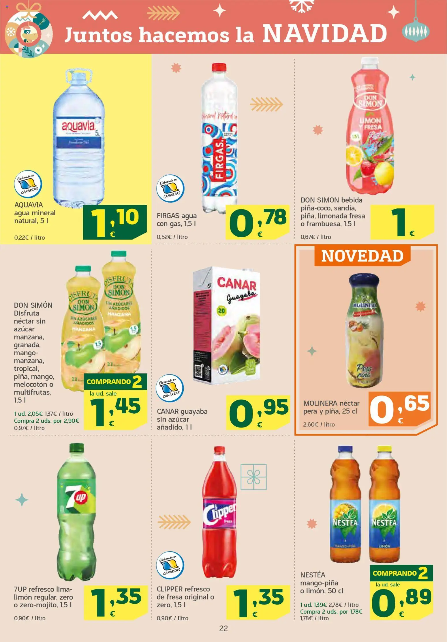 HiperDino folleto │ válido desde el 18.12.2025 | Página: 22 | Productos: Lima, Limonada, Ρούτερ, Agua mineral